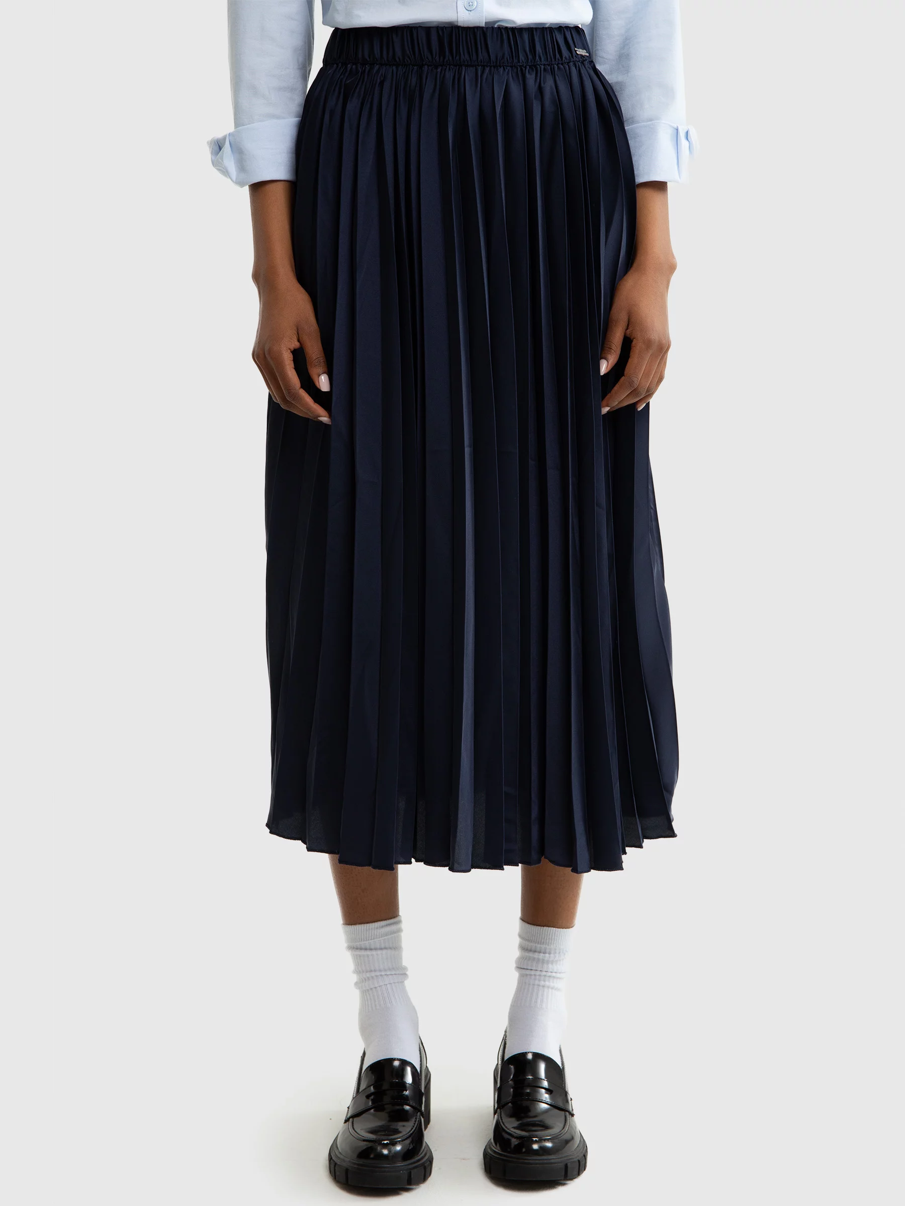 Spódnica damska midi plisowana granatowa Drumia 403