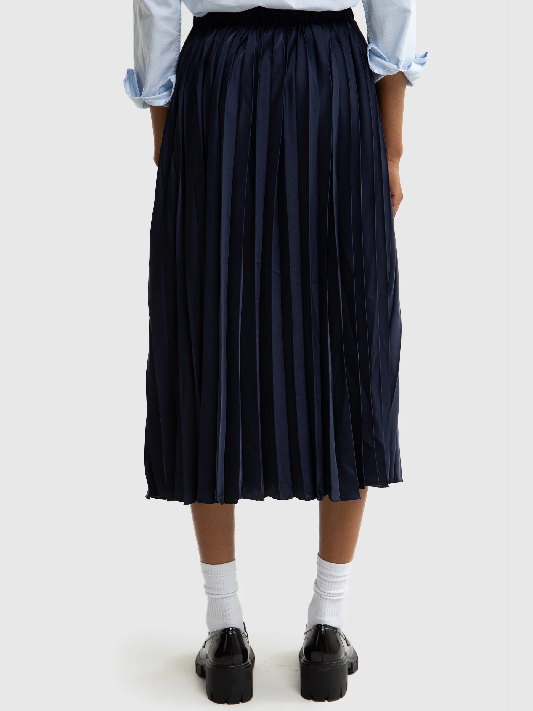 Spódnica damska midi plisowana granatowa Drumia 403