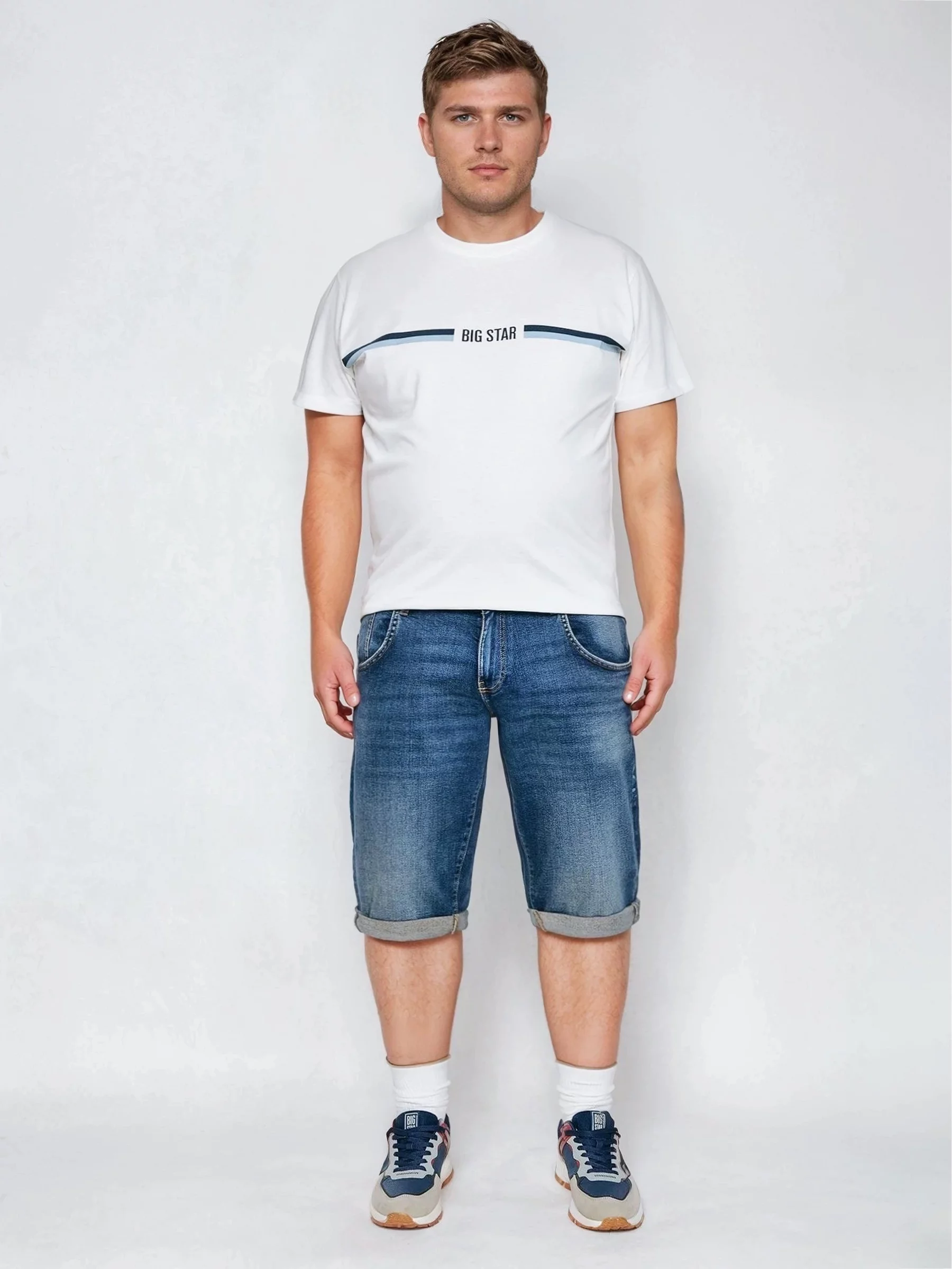 Szorty męskie jeansowe granatowe Conner 438