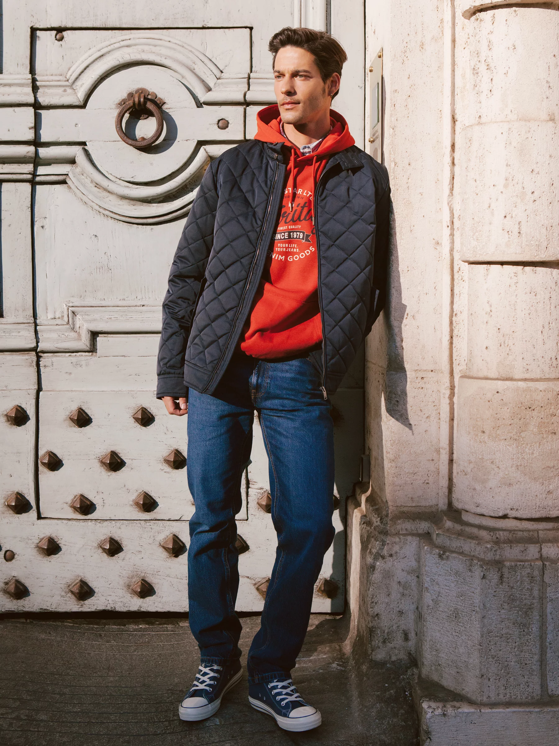 Kurtka męska pikowana granatowa Ezequiel 403