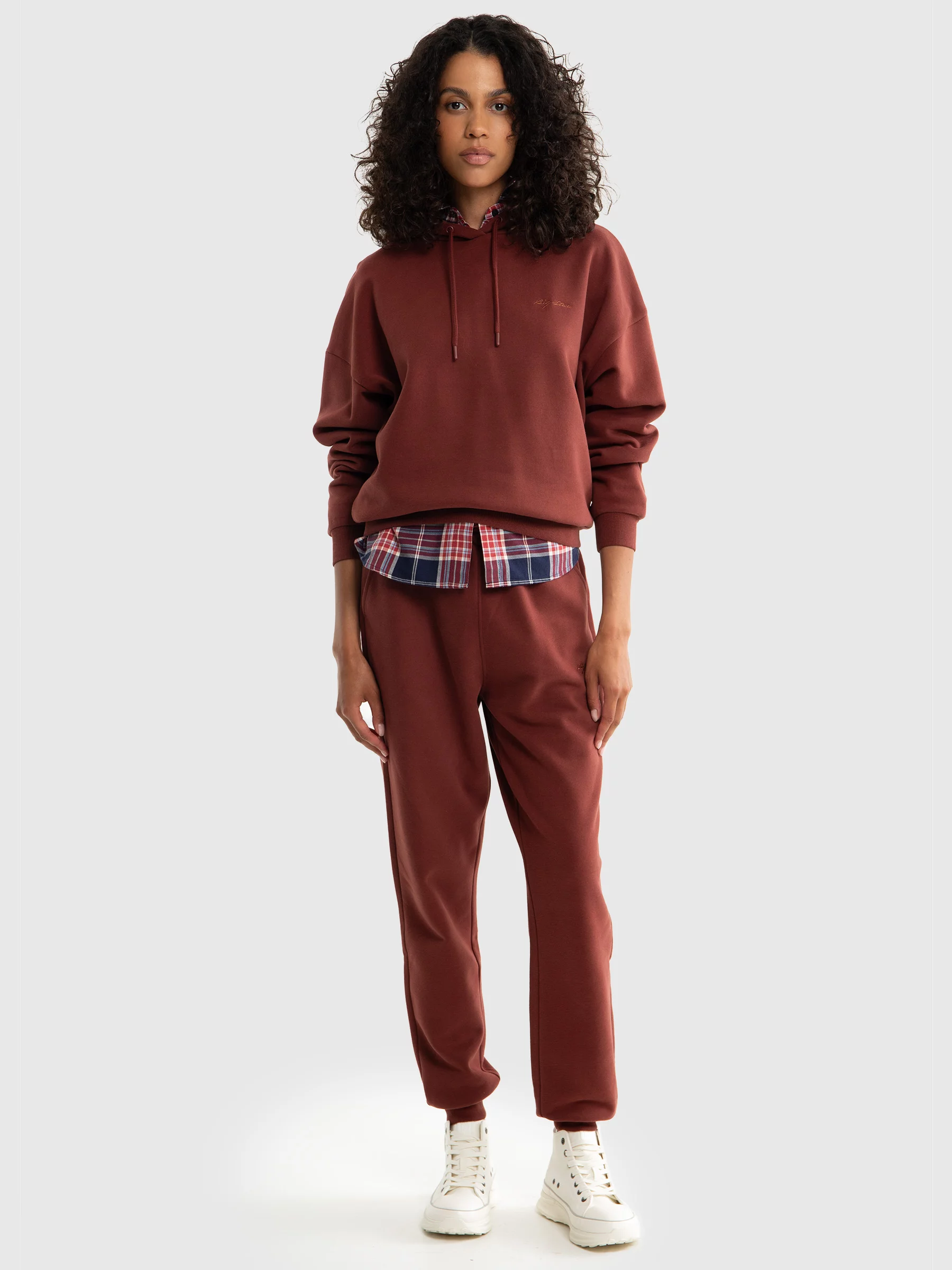 Bluza damska z kapturem bordowa Megan 604/ Foxie 604