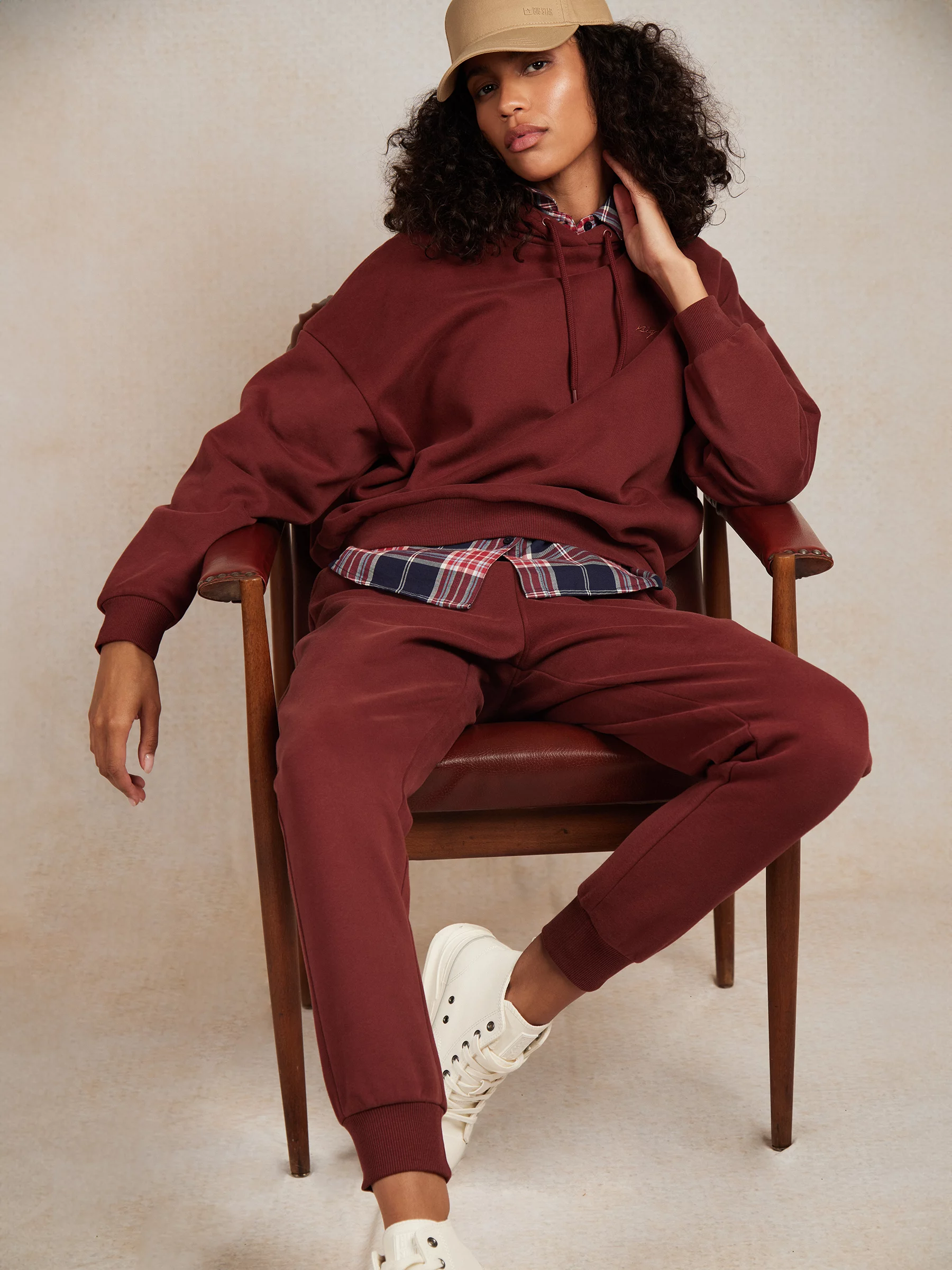 Bluza damska z kapturem bordowa Megan 604/ Foxie 604