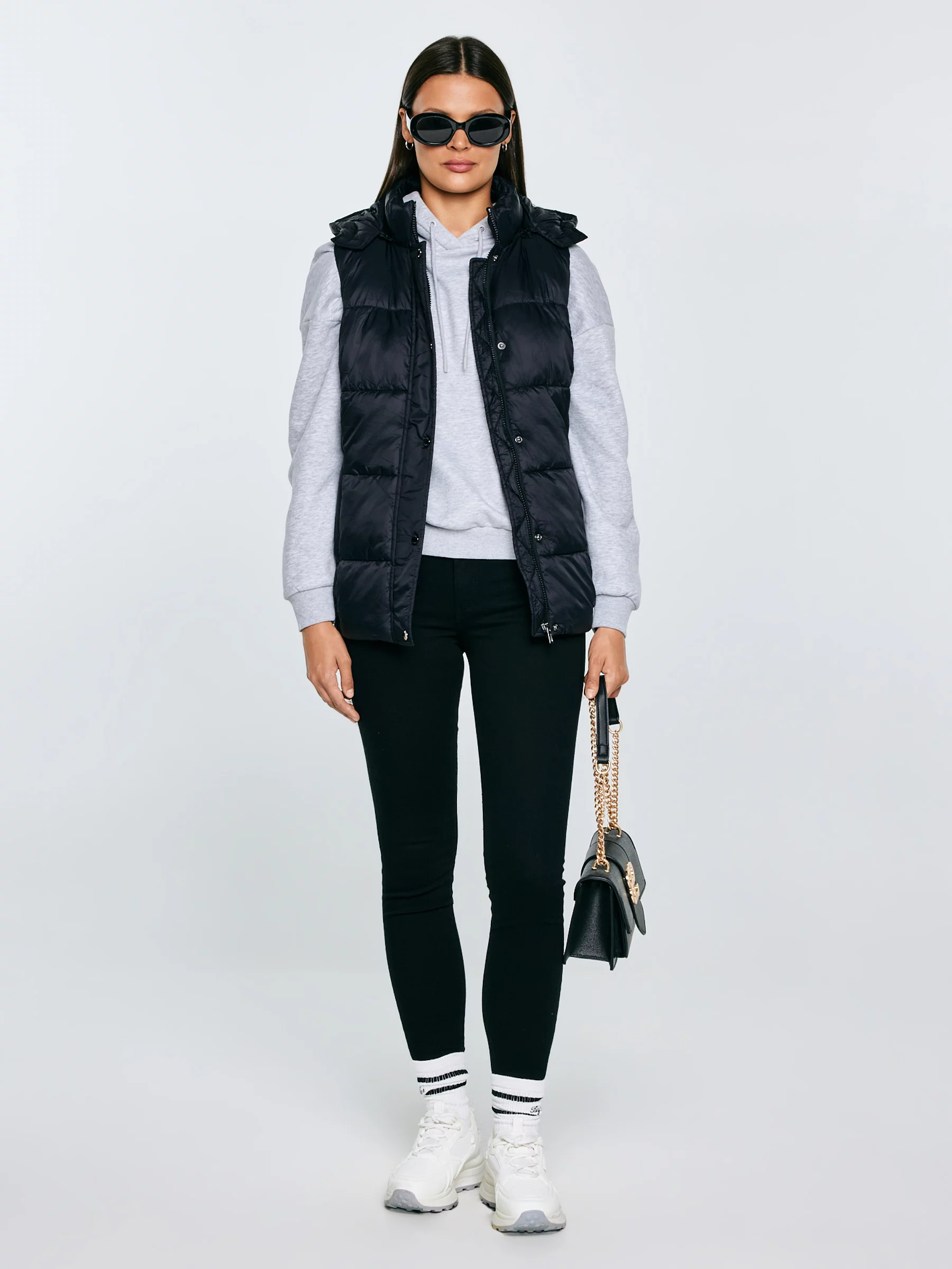 Kamizelka damska pikowana czarna Pixana 906