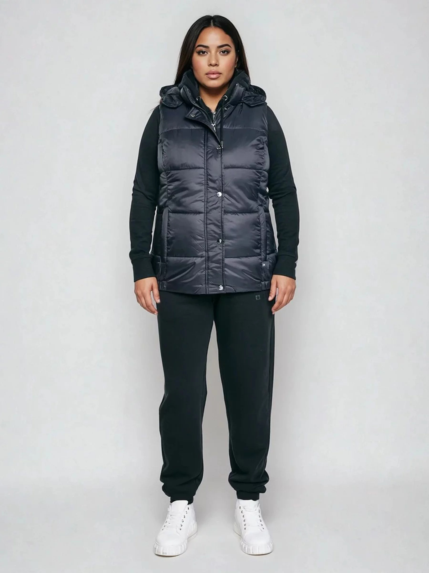 Kamizelka damska pikowana czarna Pixana 906