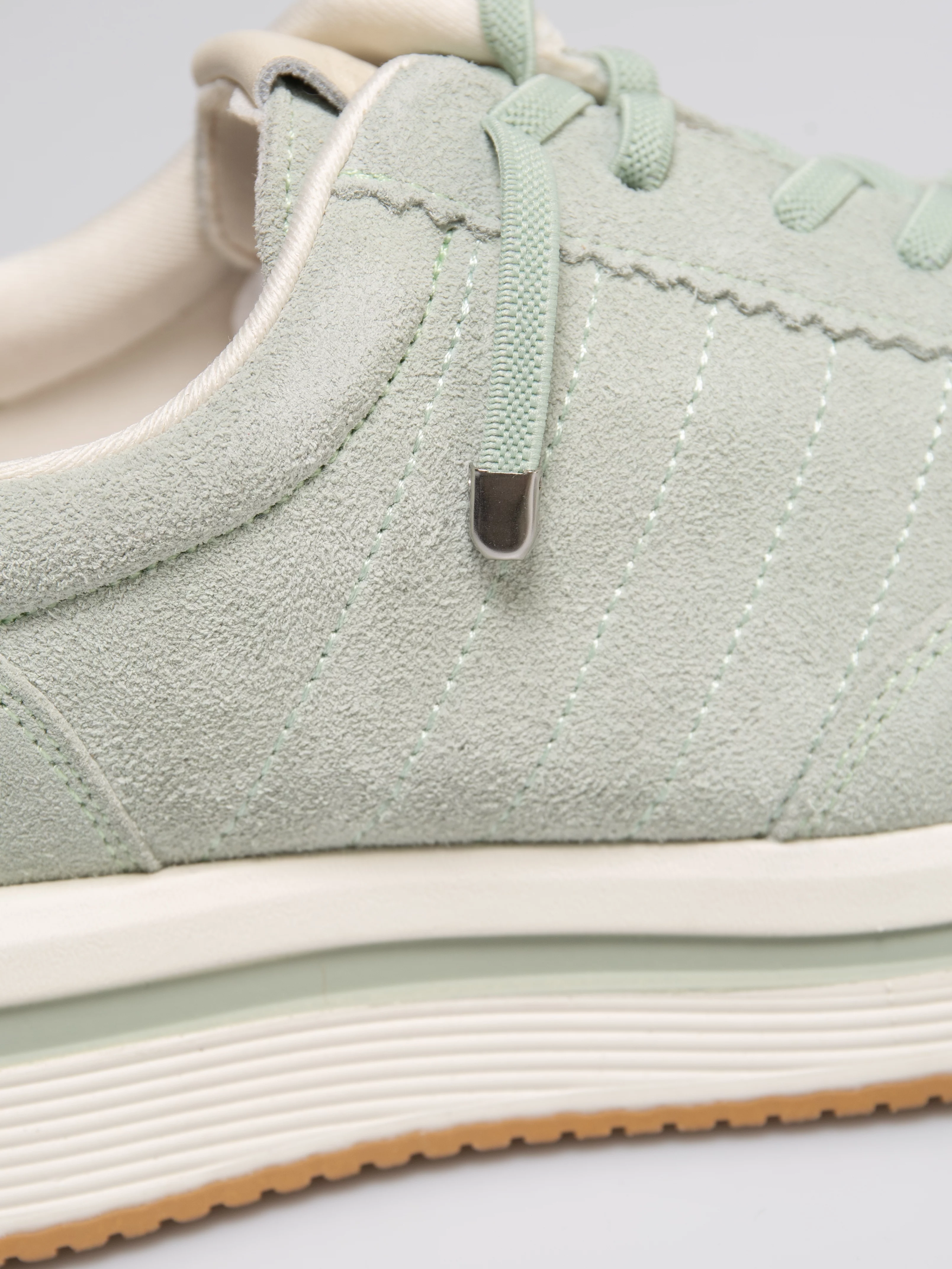 Sneakersy damskie ze skóry naturalnej pistacjowe RR274A350 300