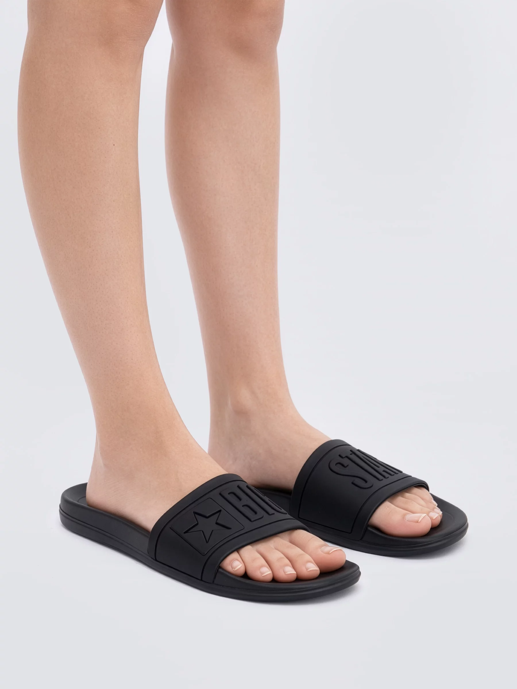 Klapki damskie plażowe czarne DD274A271 901