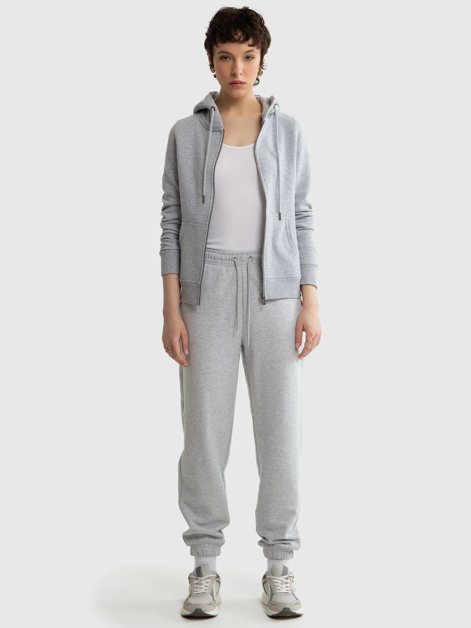 Bluza damska z kapturem szara Laurisana 901