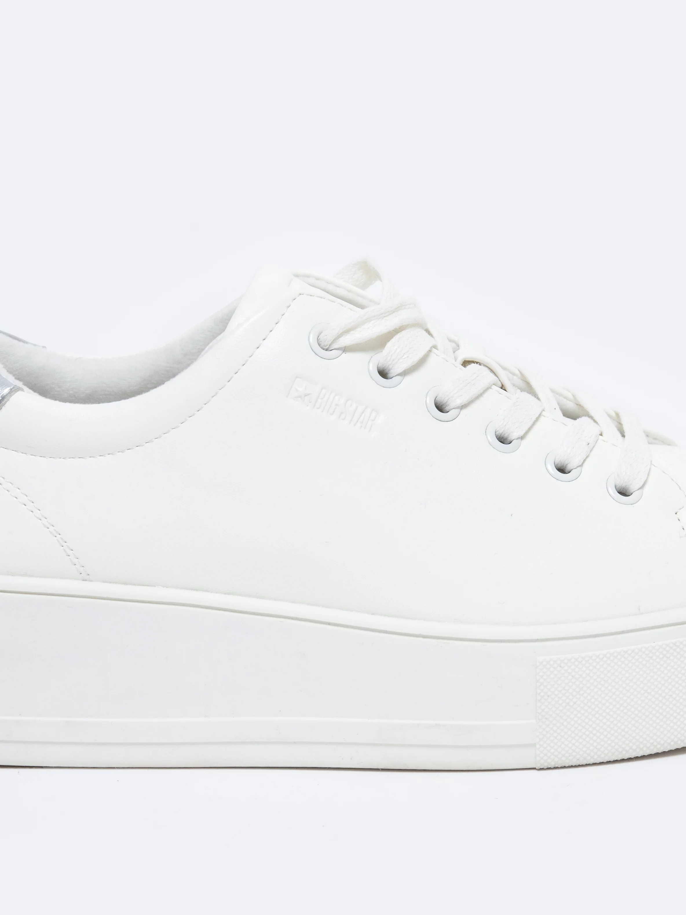 Sneakersy damskie ze skóry ekologicznej białe OO274277 101