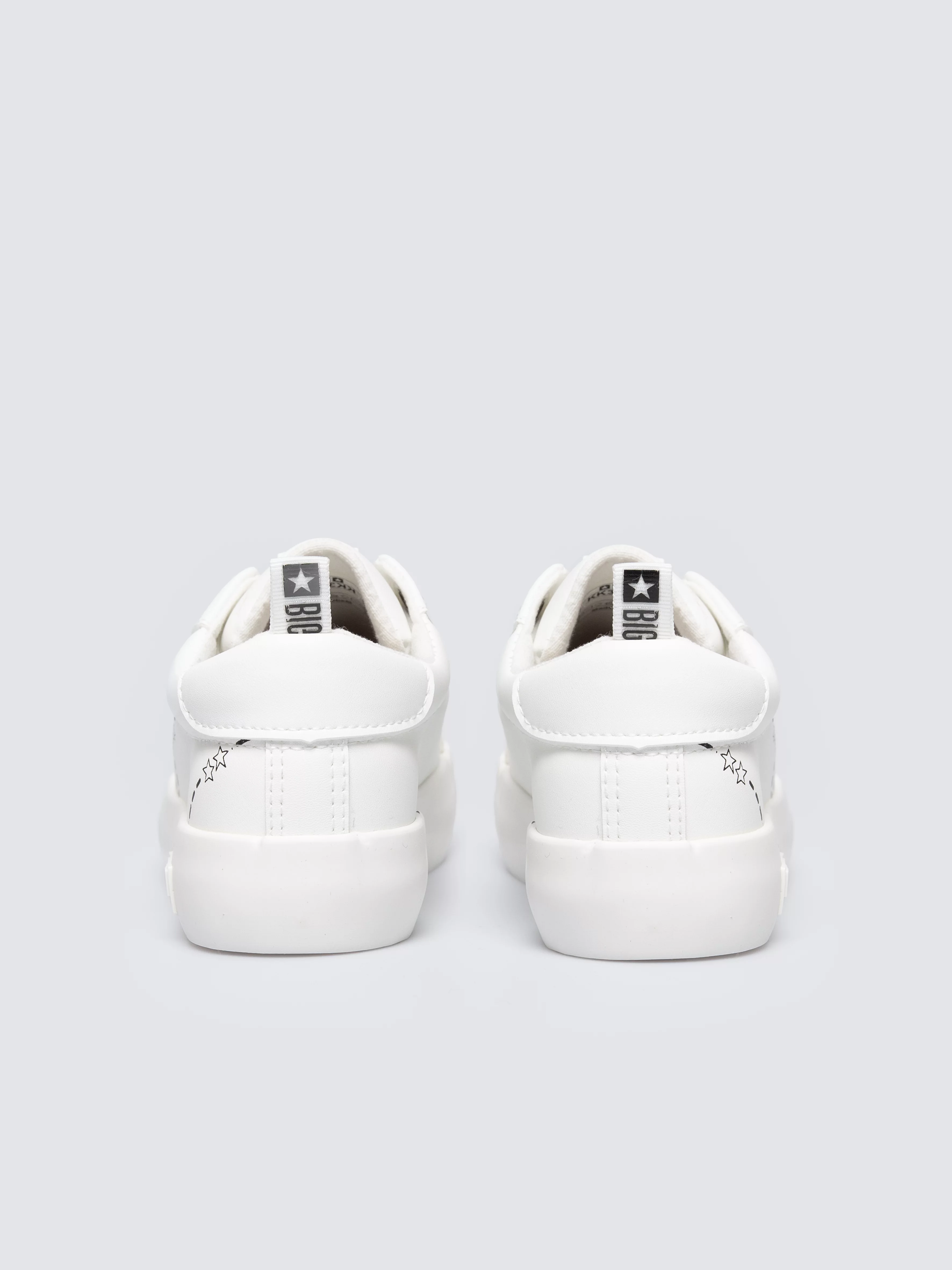 Trampki dziewczęce ze skóry ekologicznej białe KK374222 101