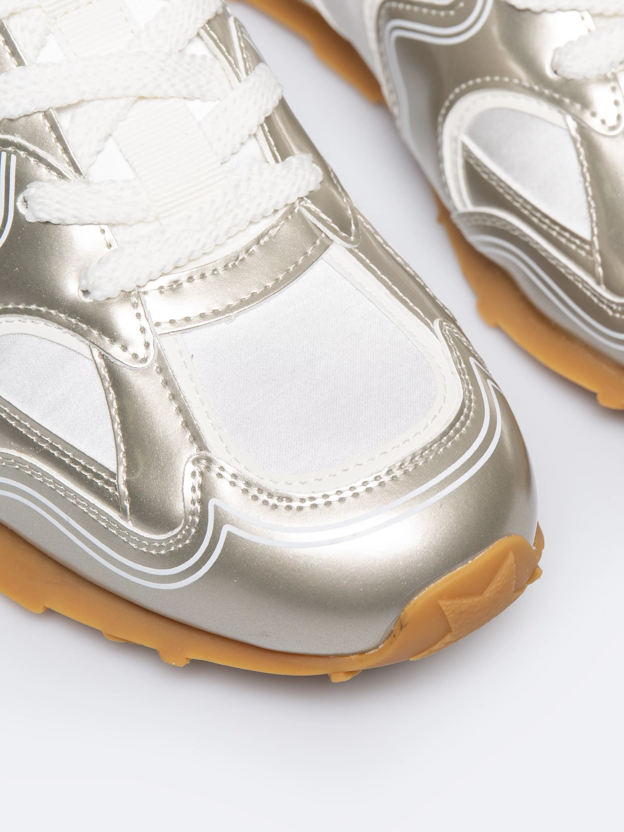 Sneakersy damskie srebrne RR274823 904