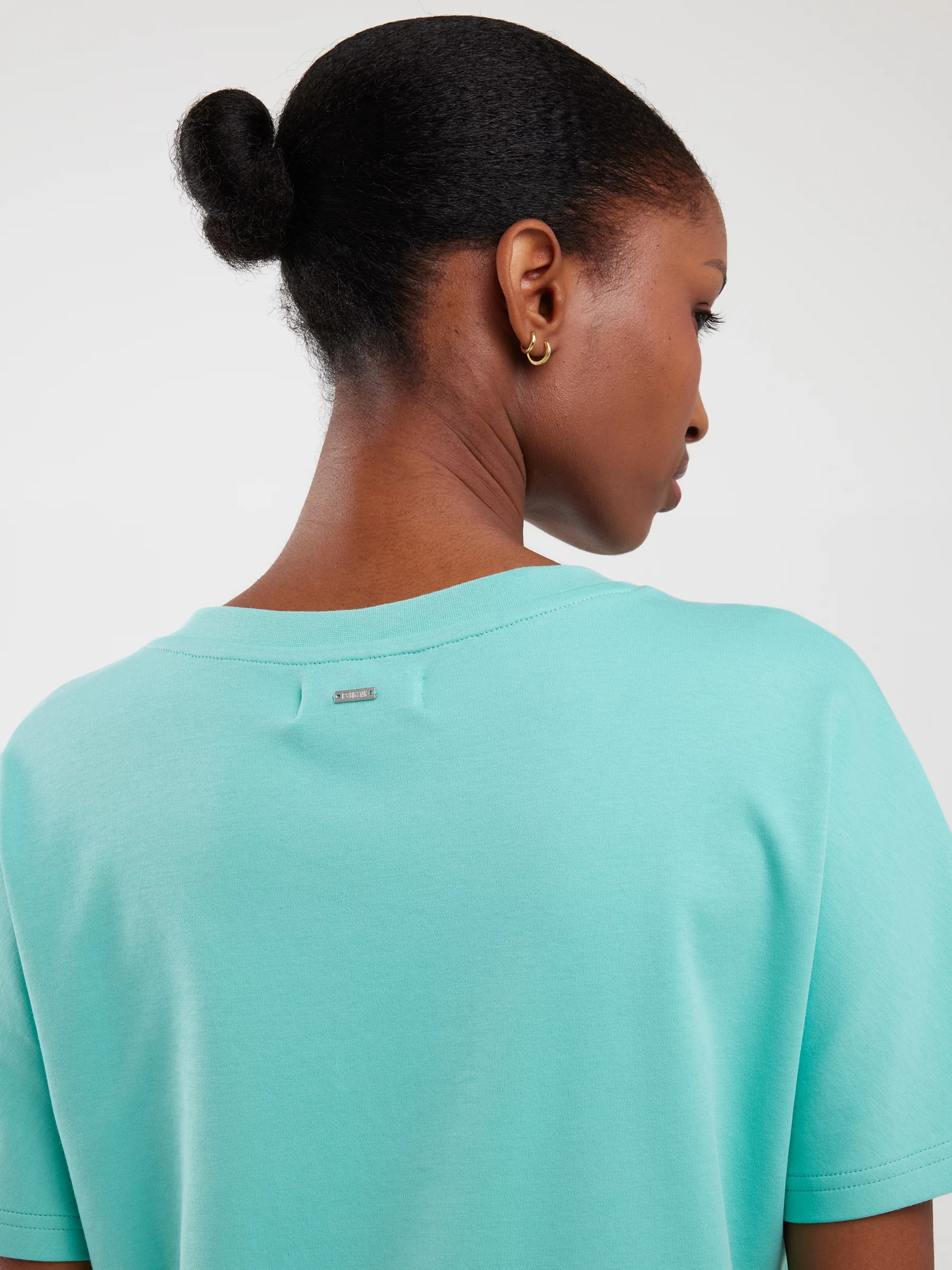 Sukienka damska bawełniana z krótkim rękawem turkusowa Zorkaya 302