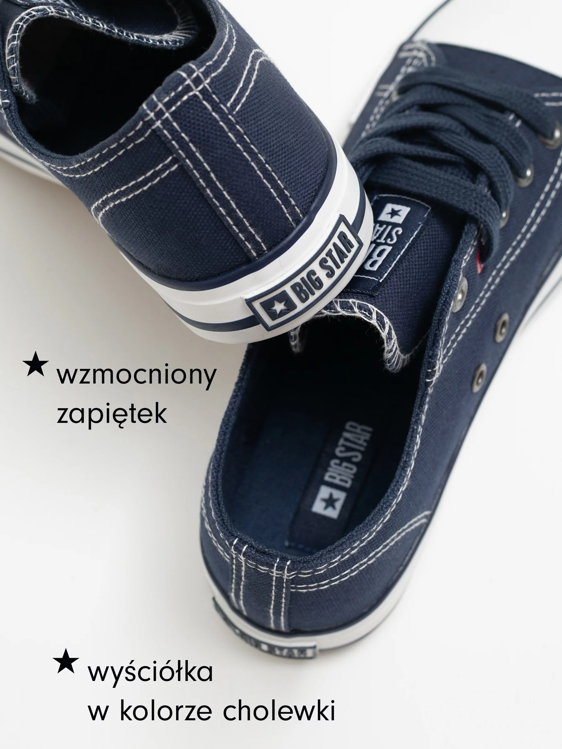 Trampki damskie niskie granatowe JJ274A531 403