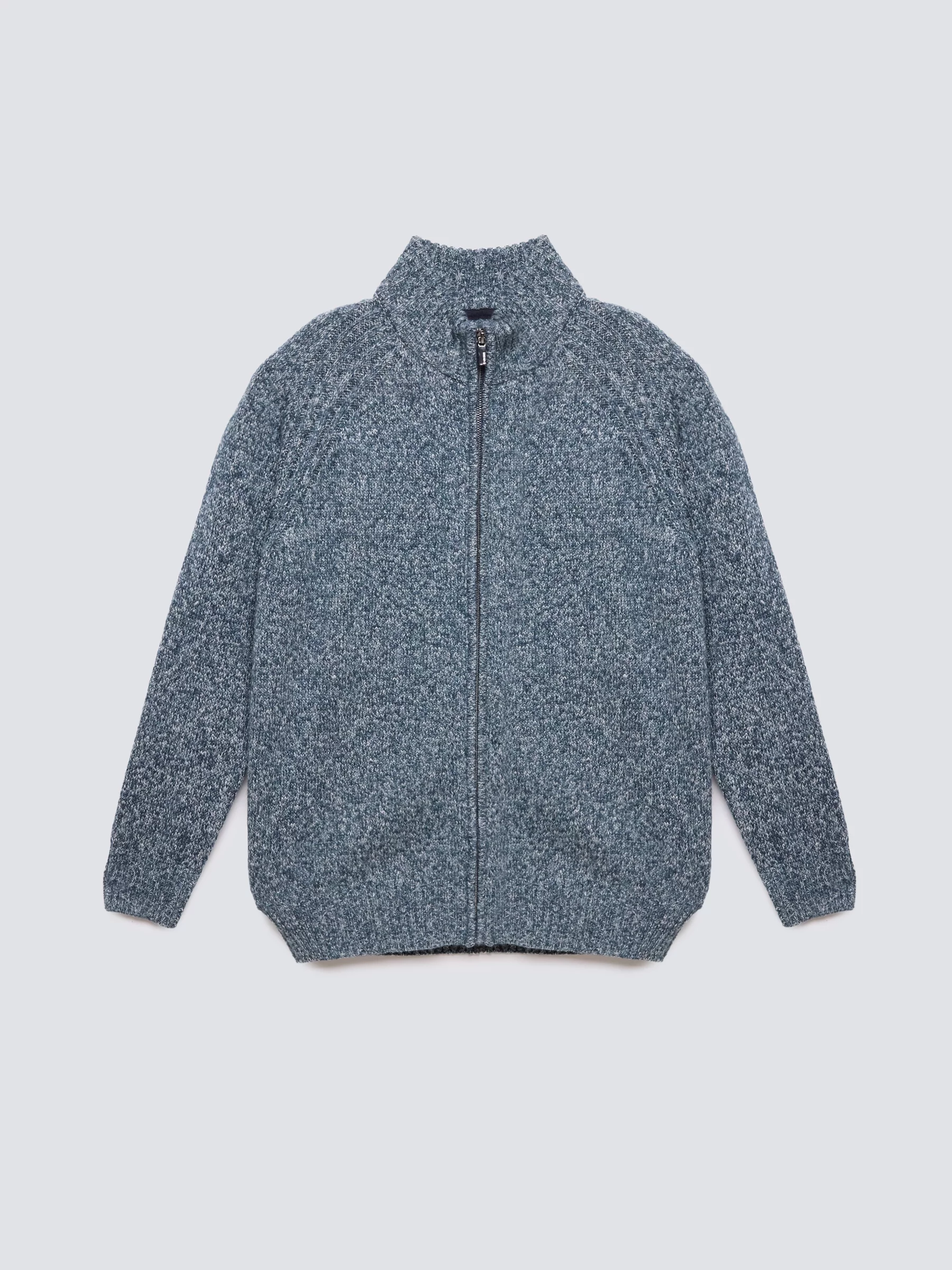 Sweter męski rozpinany melanżowy niebieski Dionis 402