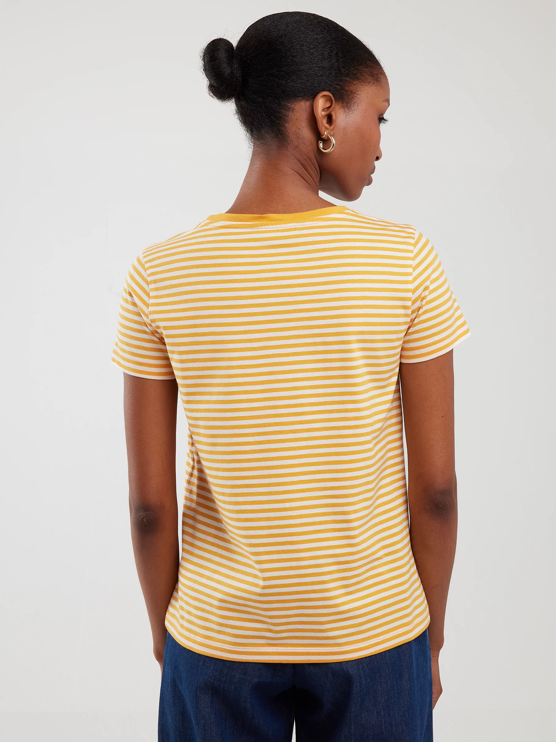 Koszulka damska w paski żółto-biała Zenaida 703