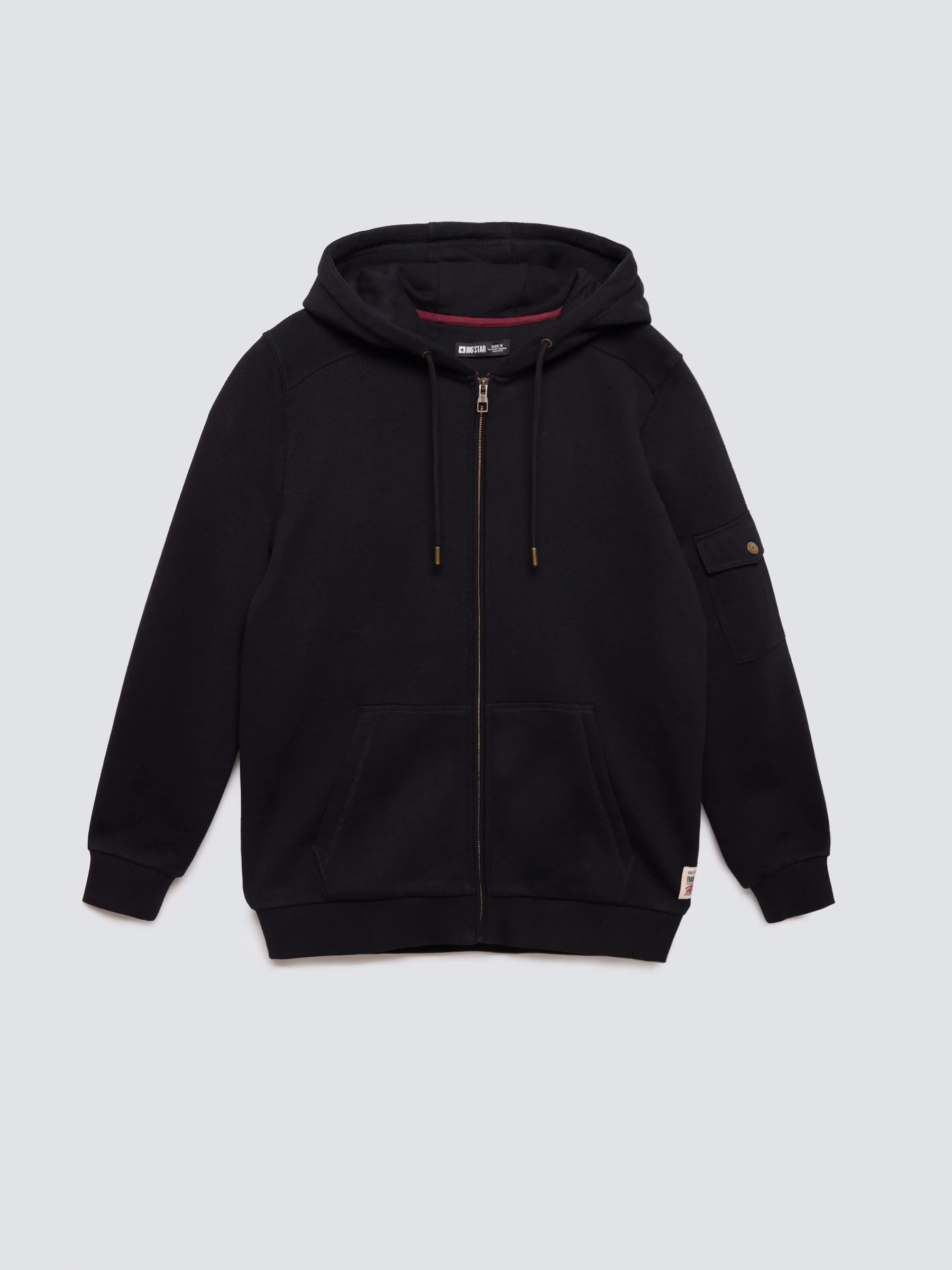 Bluza męska rozpinana z kapturem czarna Jagmur 906