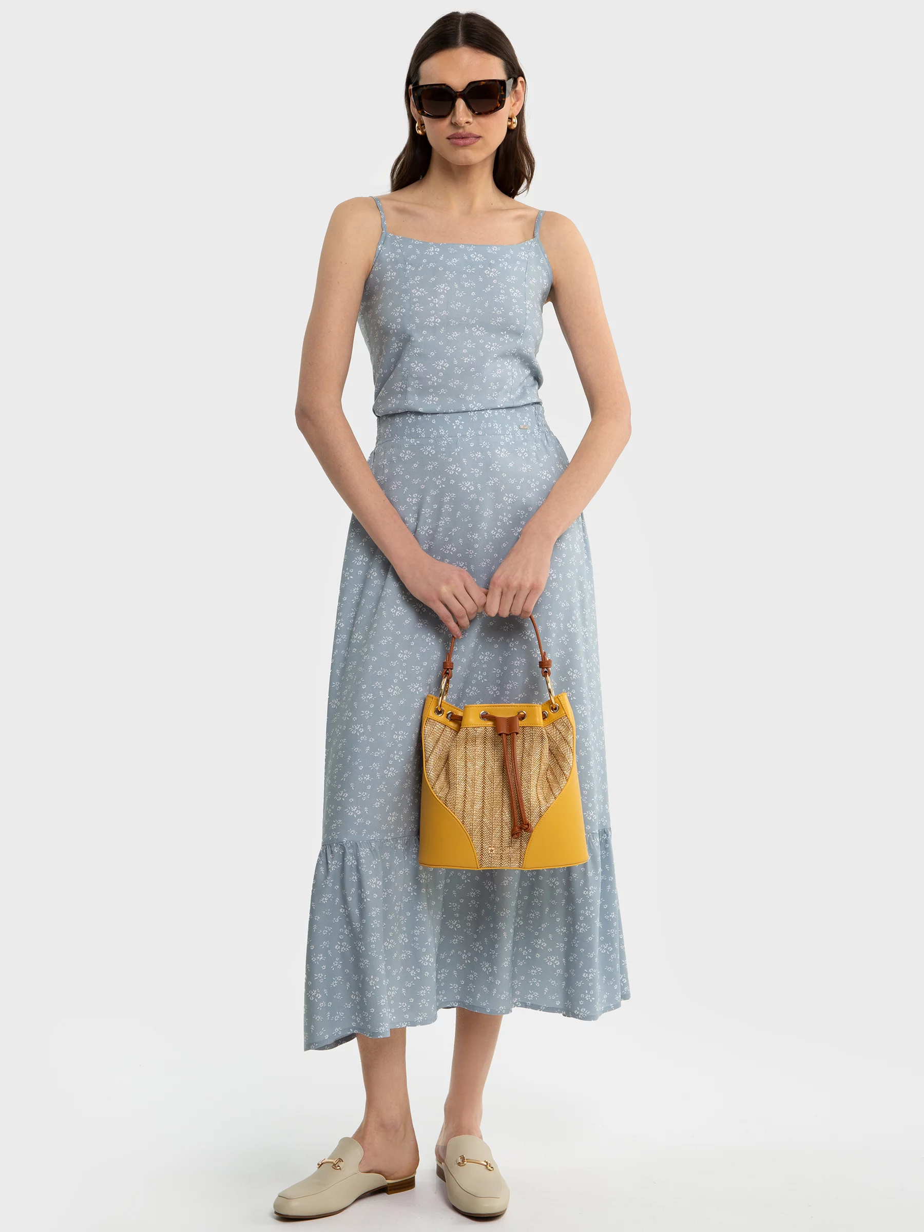 Klapki damskie eleganckie beżowe NN274A077 801