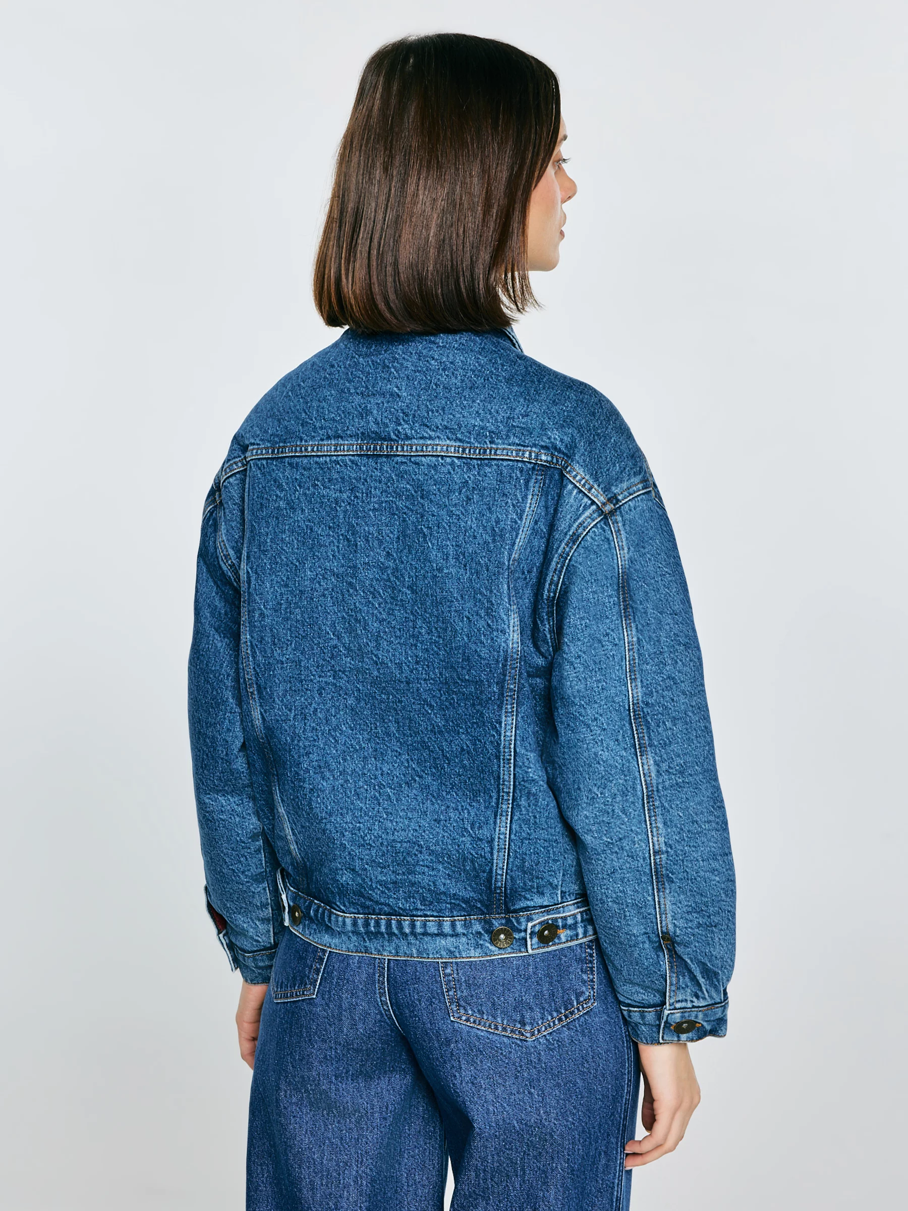 Kurtka damska jeansowa z kolekcji Authentic granatowa Authentic 500