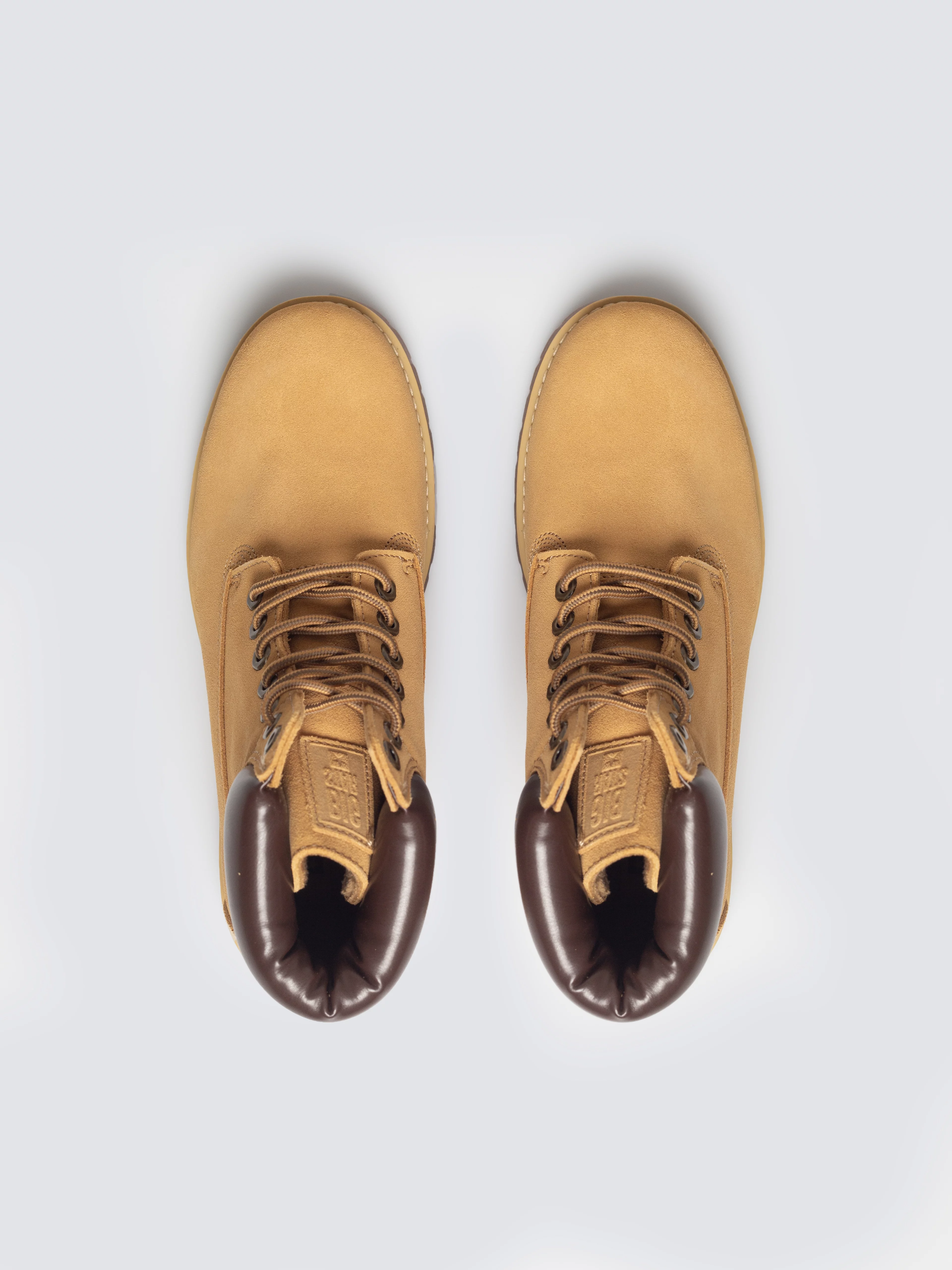 Trapery męskie ze skóry naturalnej zamszowej brązowe OO174136 802