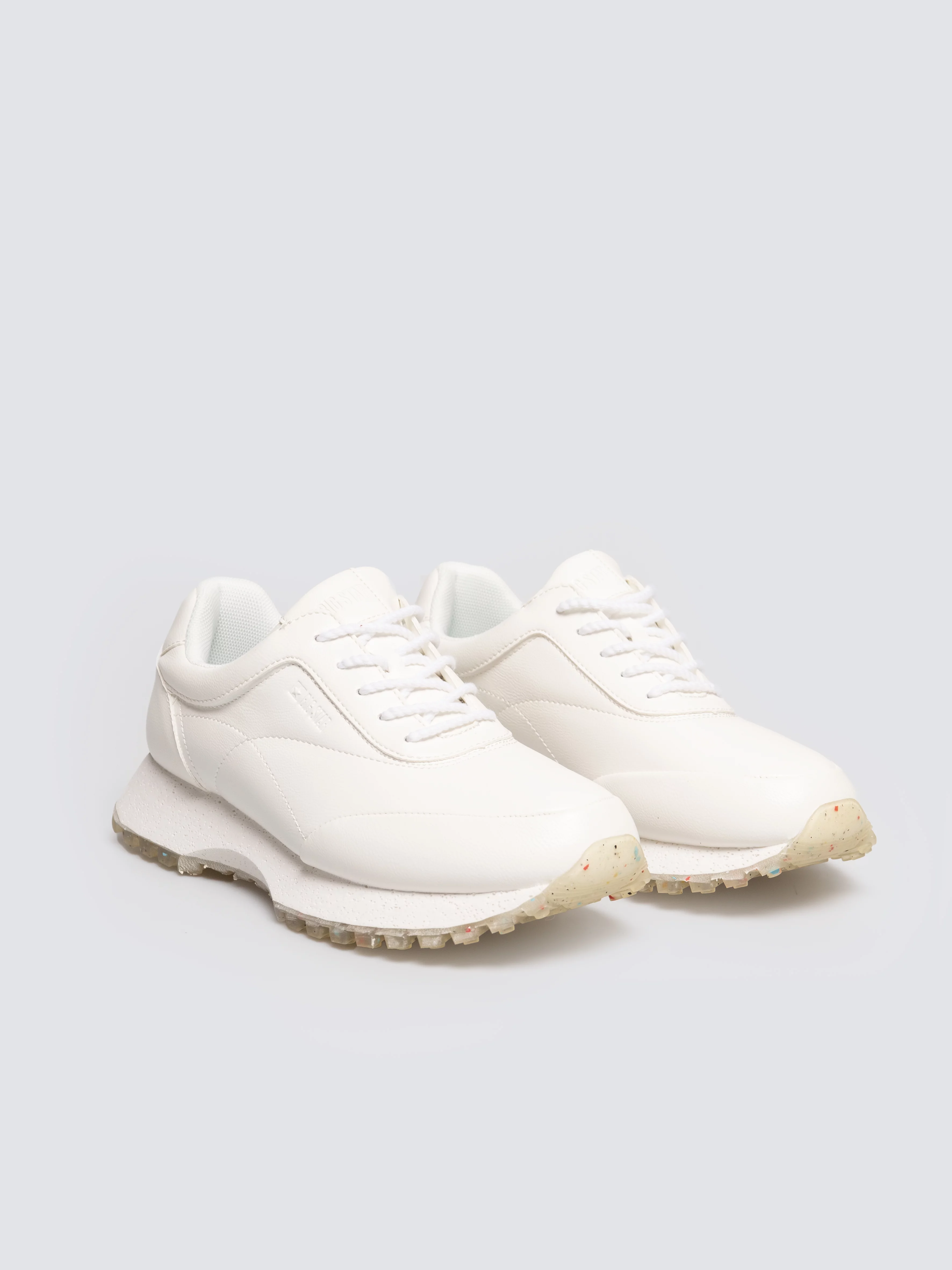 Sneakersy damskie ze skóry ekologicznej białe OO274023 101