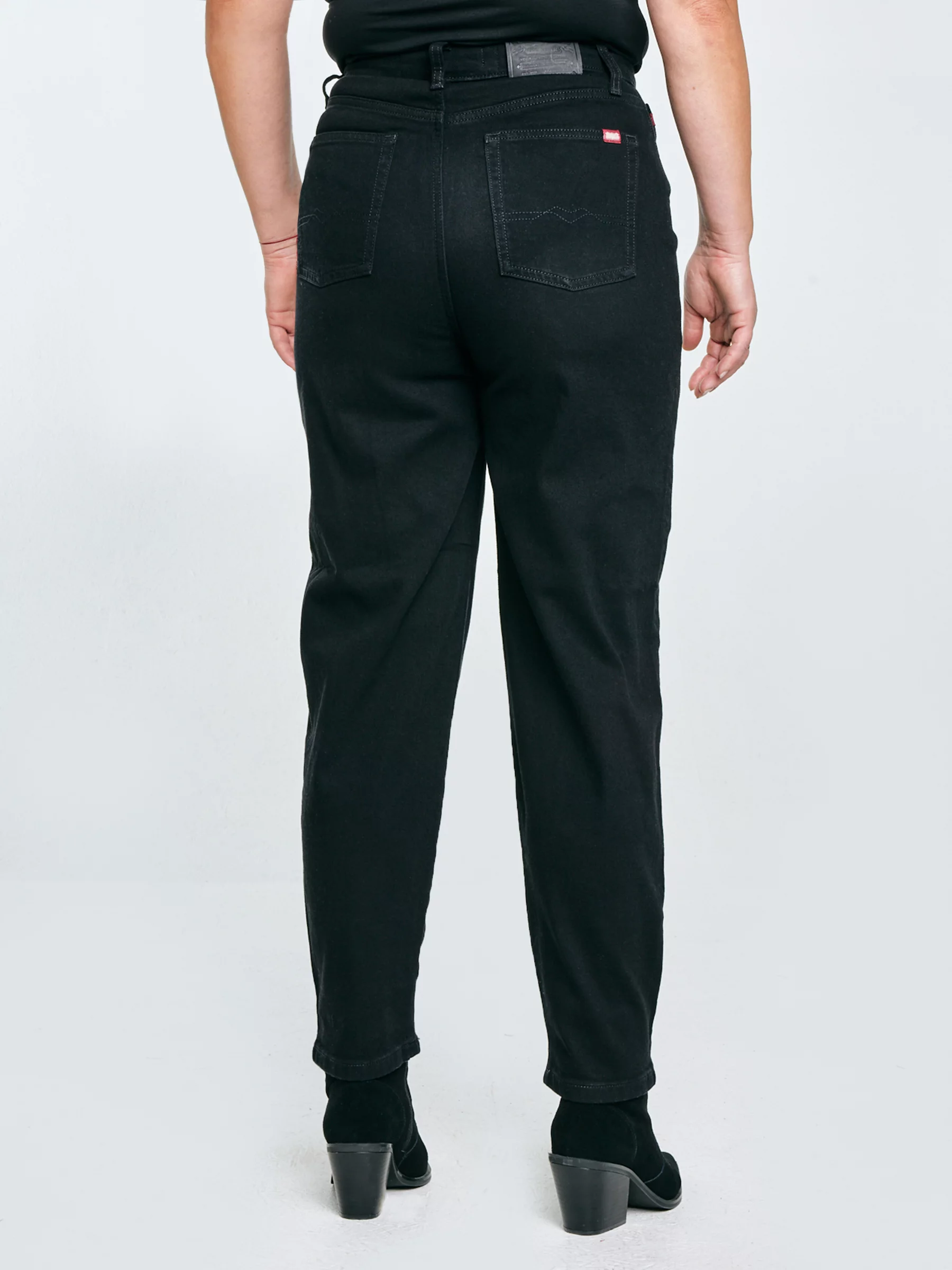 Jeansy damskie mom jeans czarne Silla 936