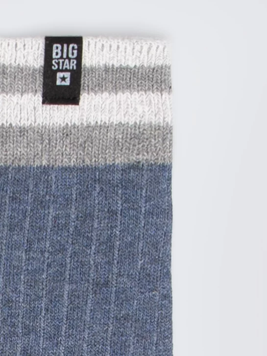 Skarpety męskie w prążek niebieskie Wersi 403