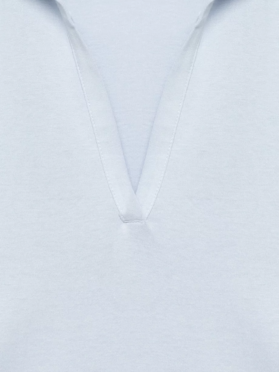 Koszulka damska polo z modalu niebieska Fremenka 400