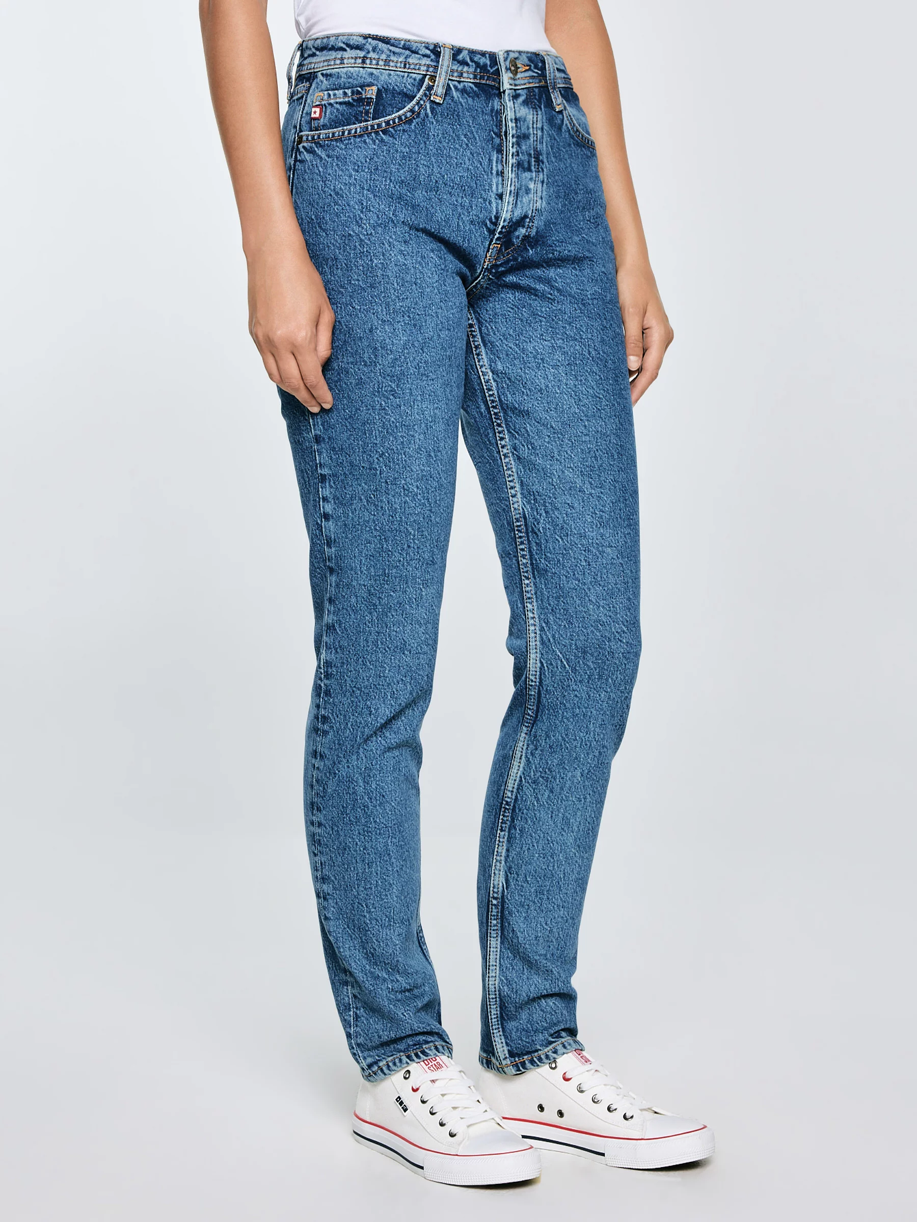 Jeansy damskie z kolekcji Authentic niebieskie Authentic 400