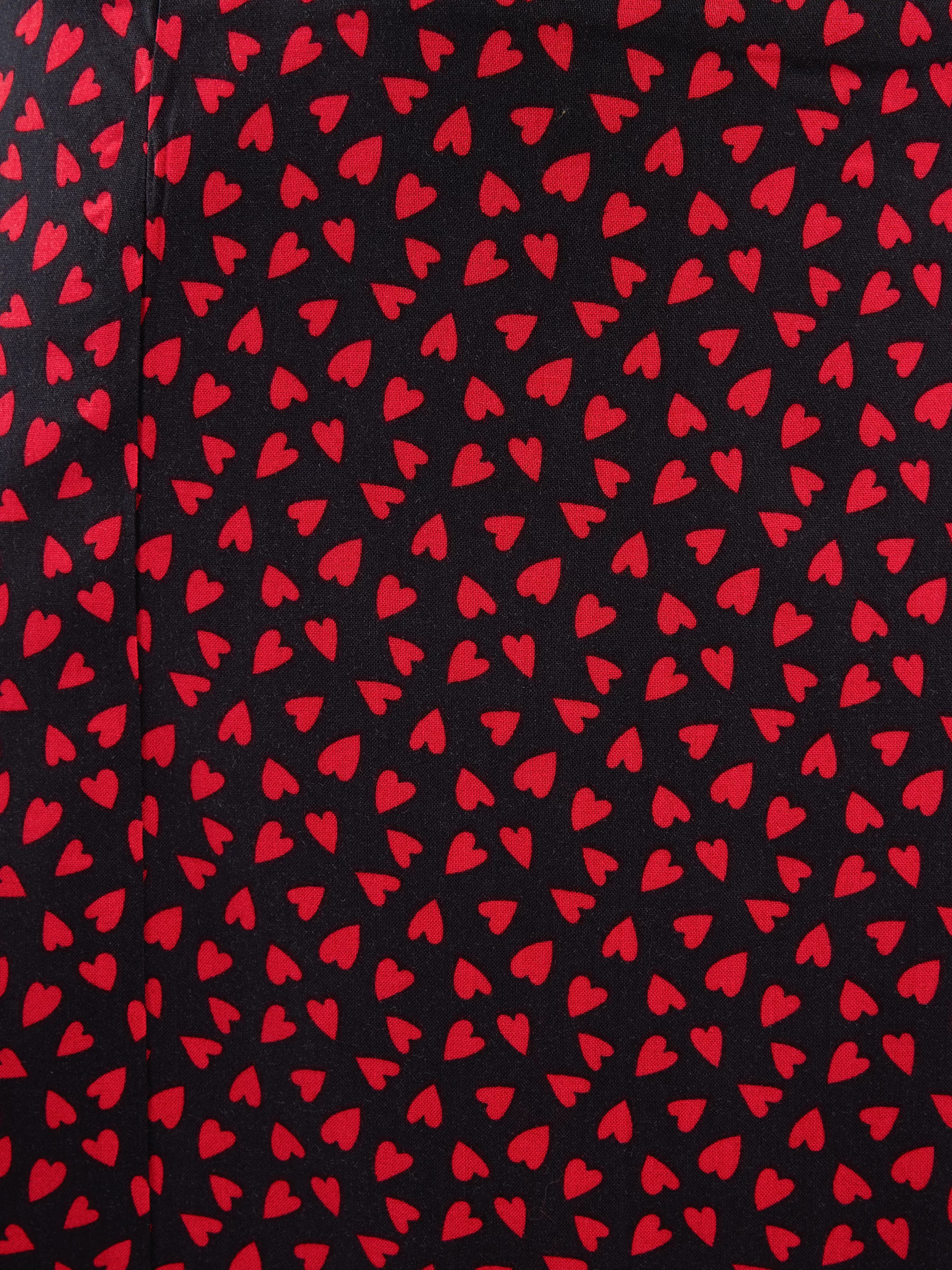 Spódnica damska midi z wiskozy w serduszka czarna Deluni 906