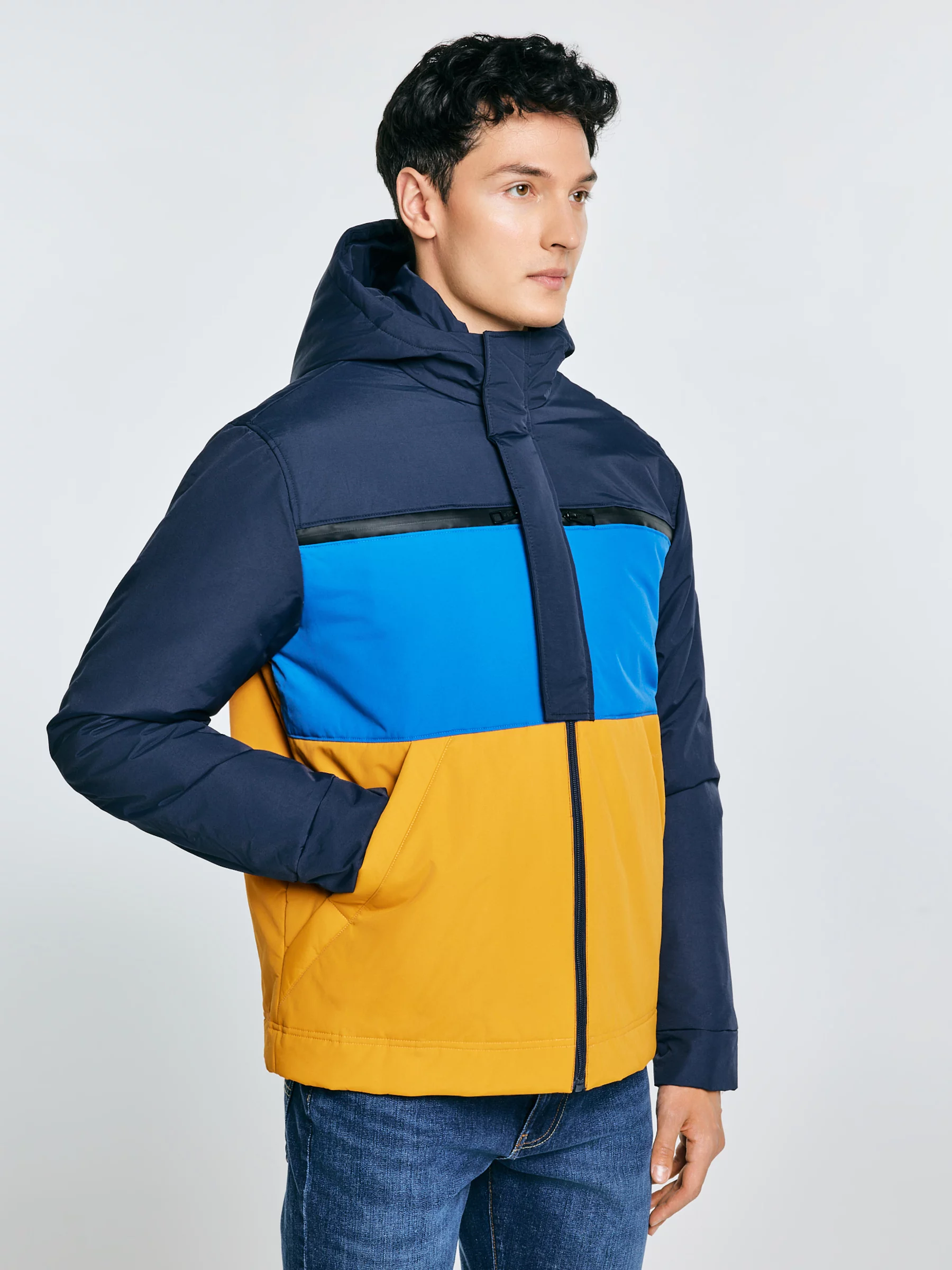 Kurtka męska z funkcją water resistant granatowa Hardes 403