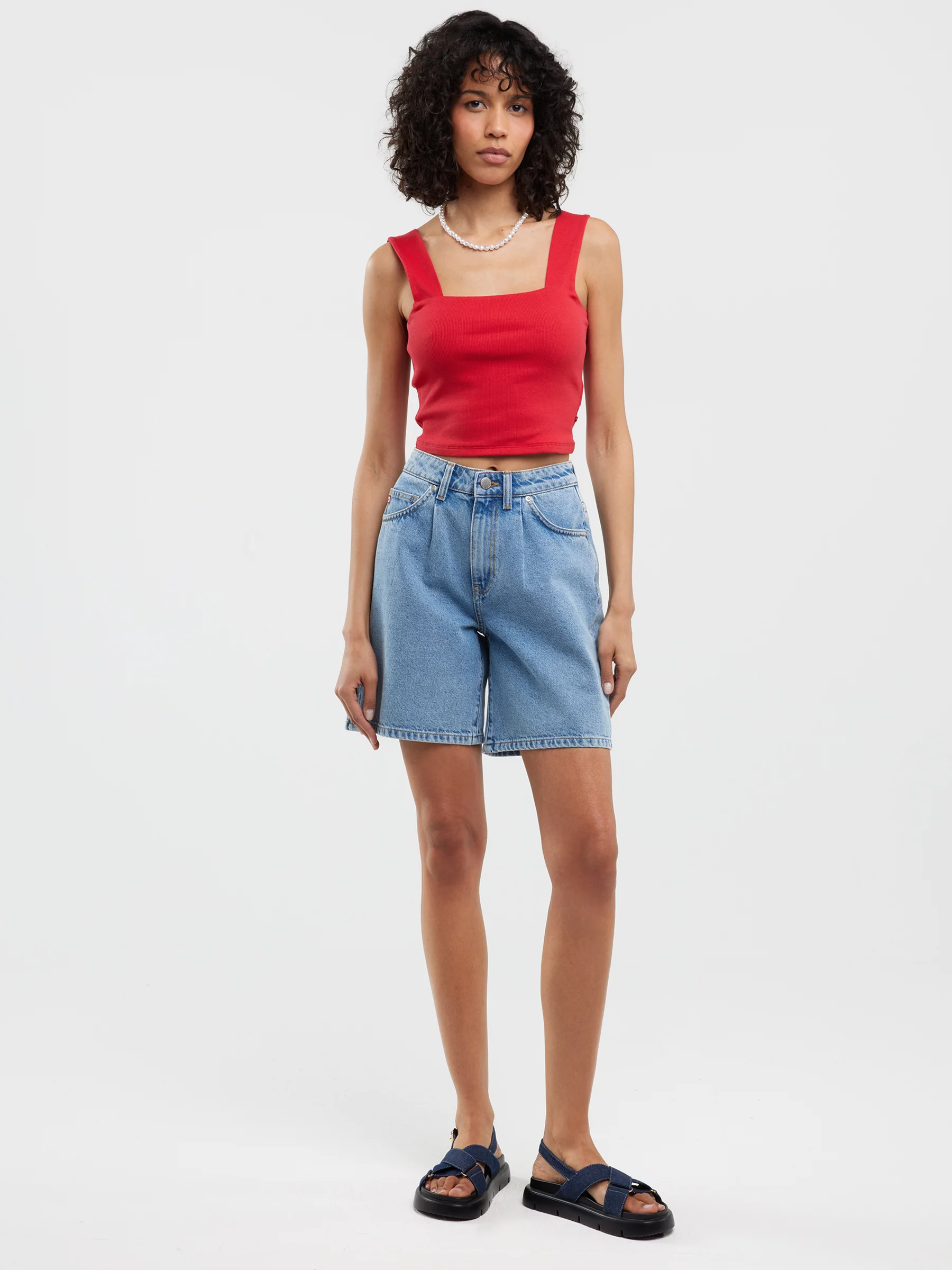 Top damski w prążek czerwony Serecona 603