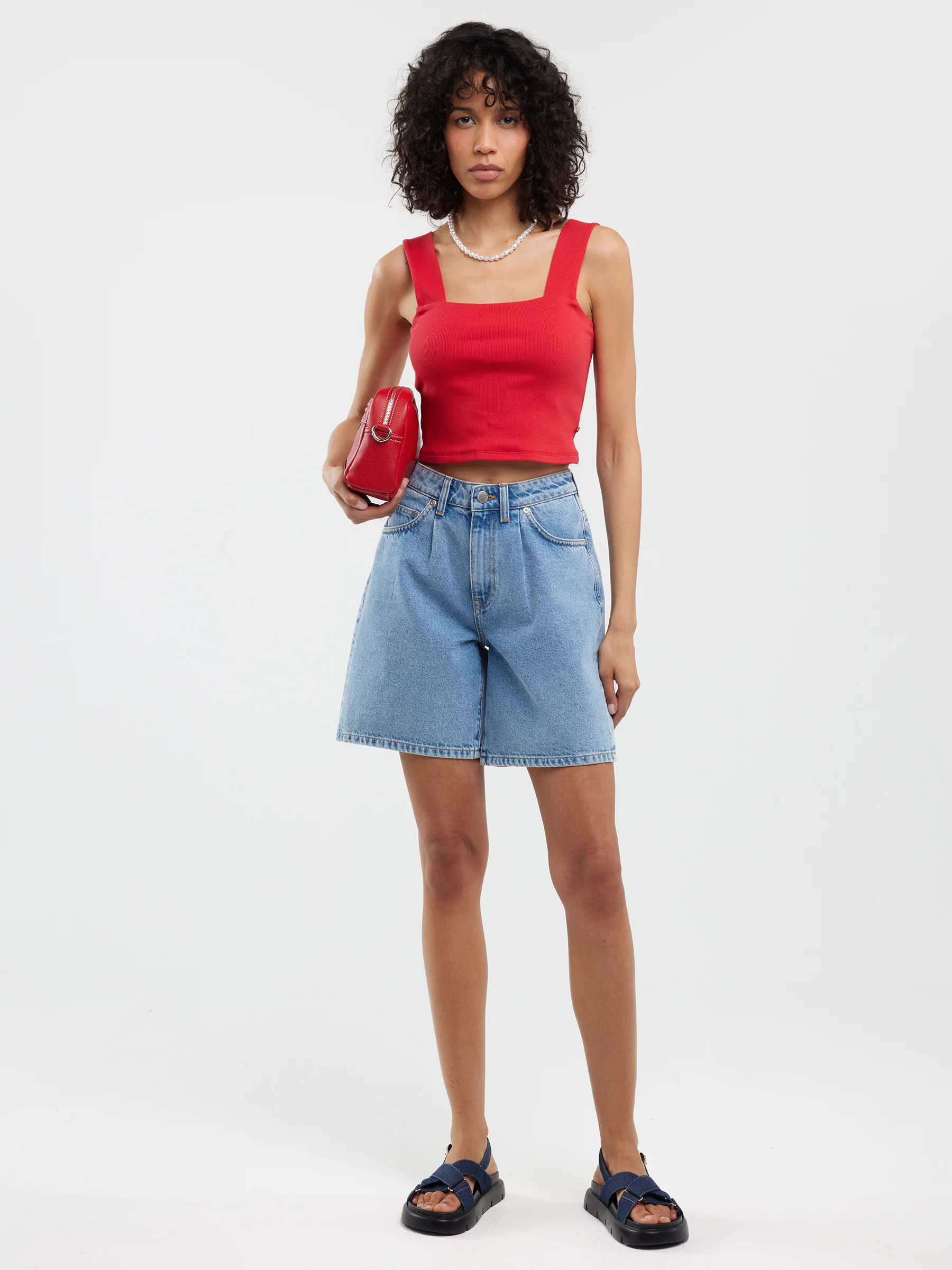 Top damski w prążek czerwony Serecona 603