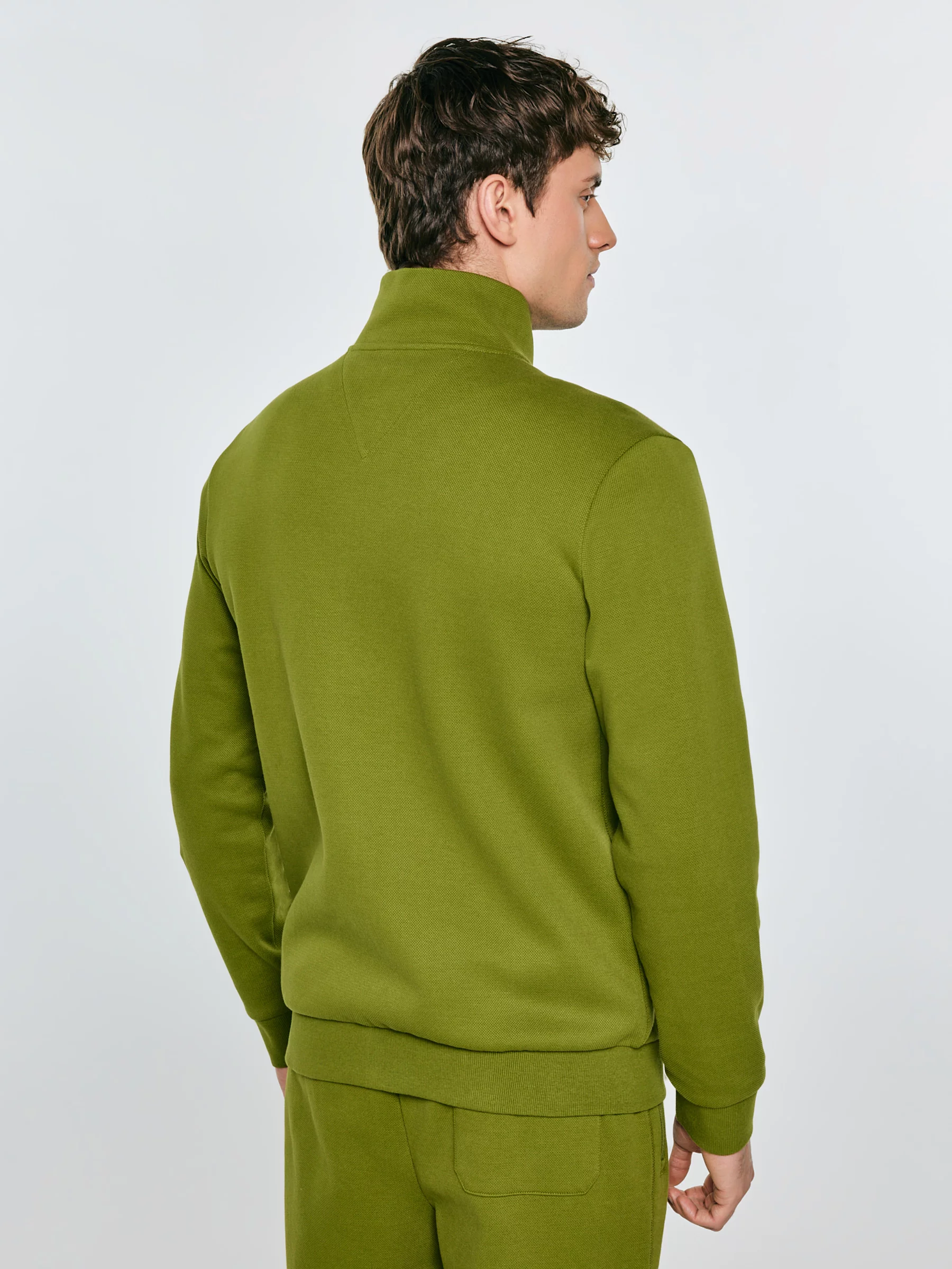 Bluza męska rozpinana ze stójką khaki Wlador 301