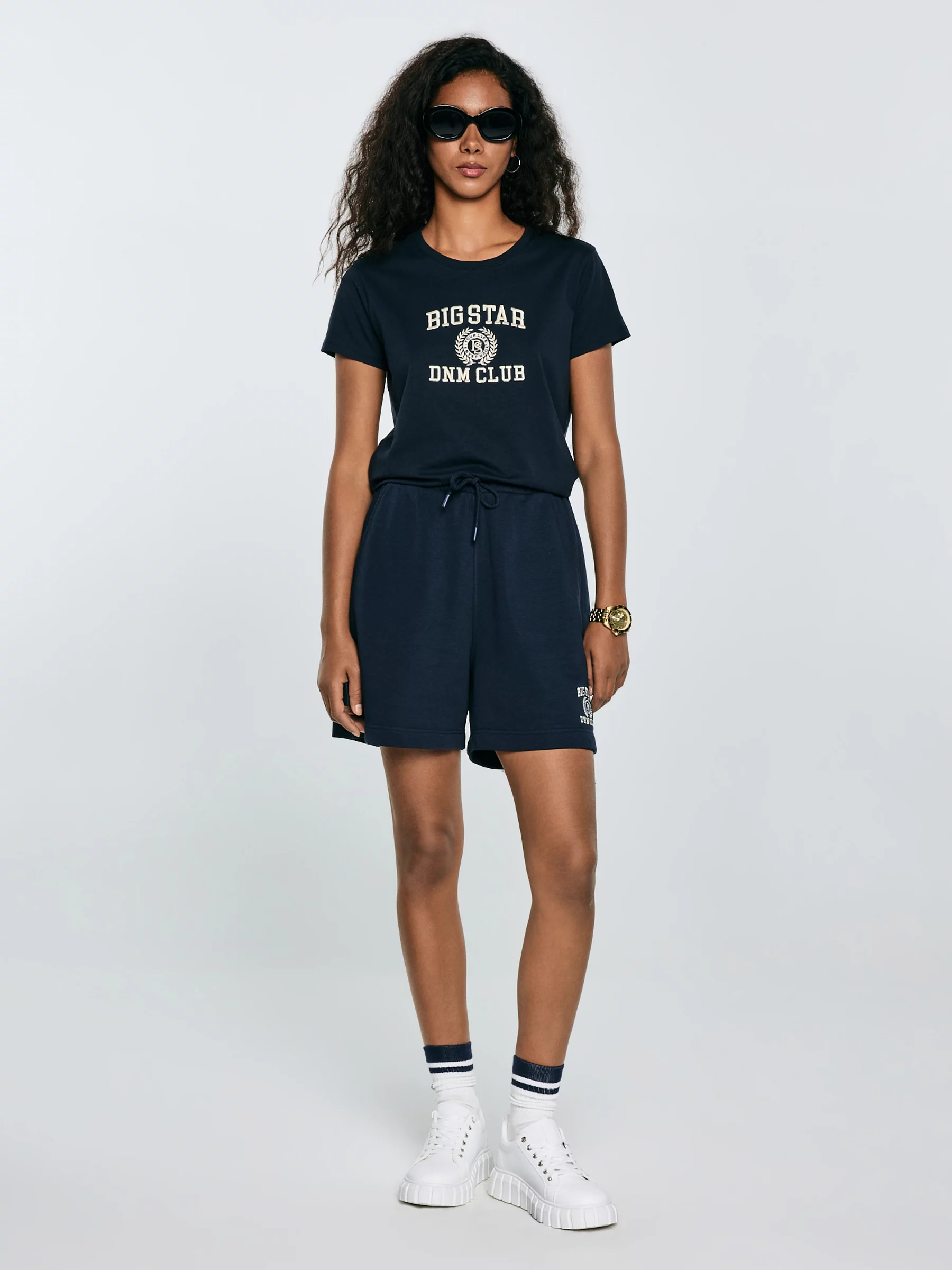 Szorty damskie dresowe granatowe Miraya 403