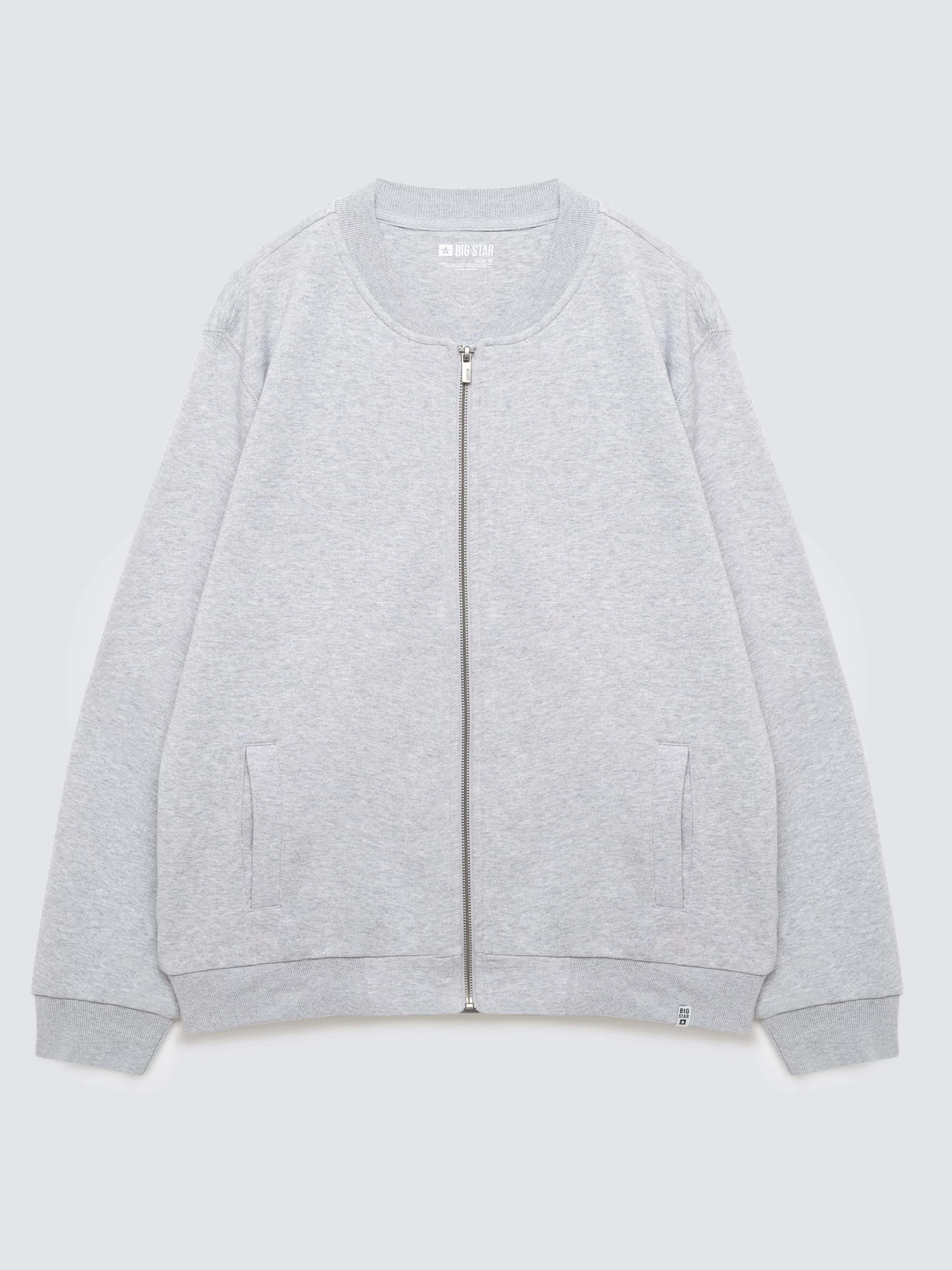 Bluza męska rozpinana ze stójką szara Raiden 901