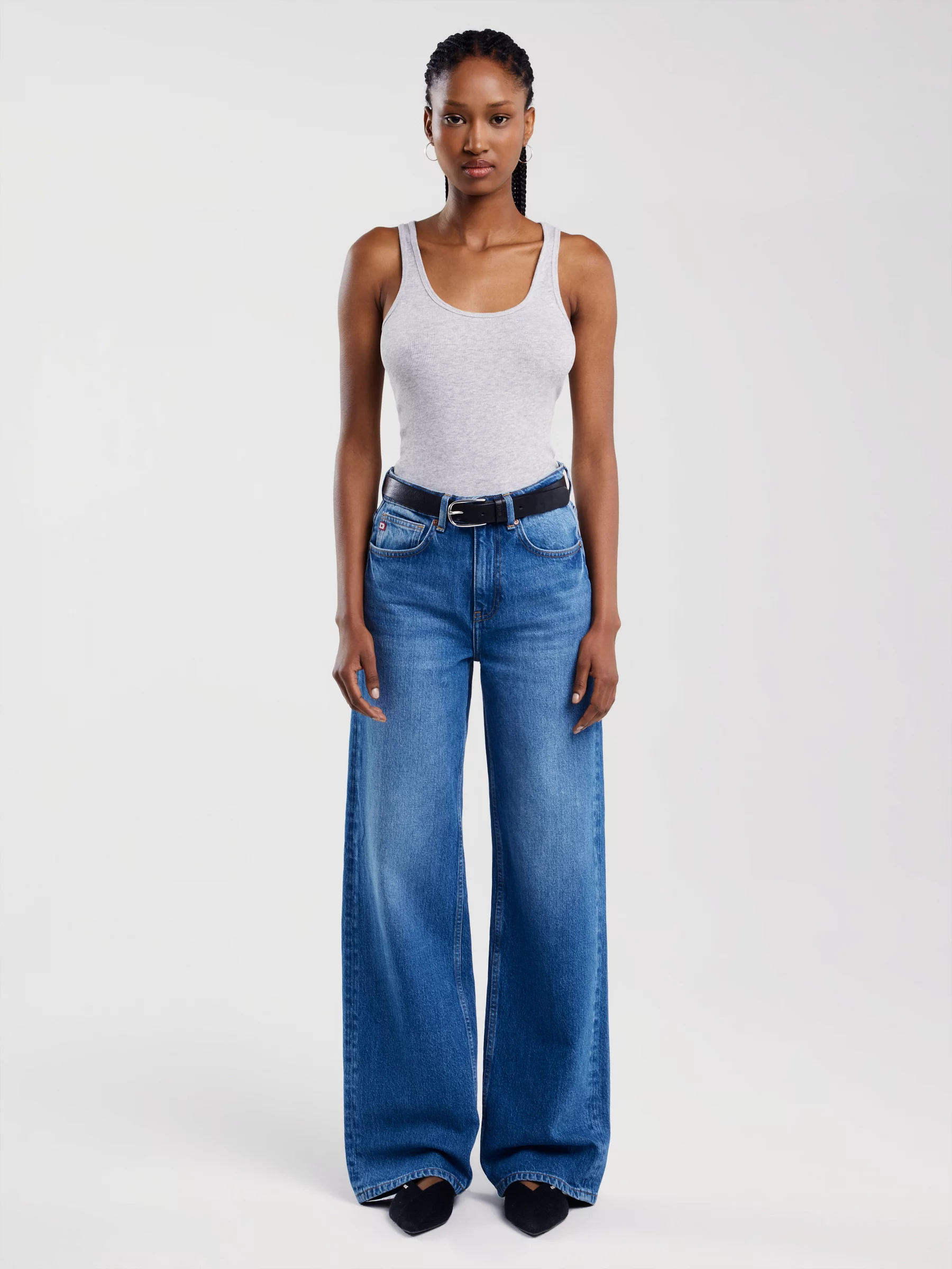 Koszulka damska na ramiączkach szara Alena 901