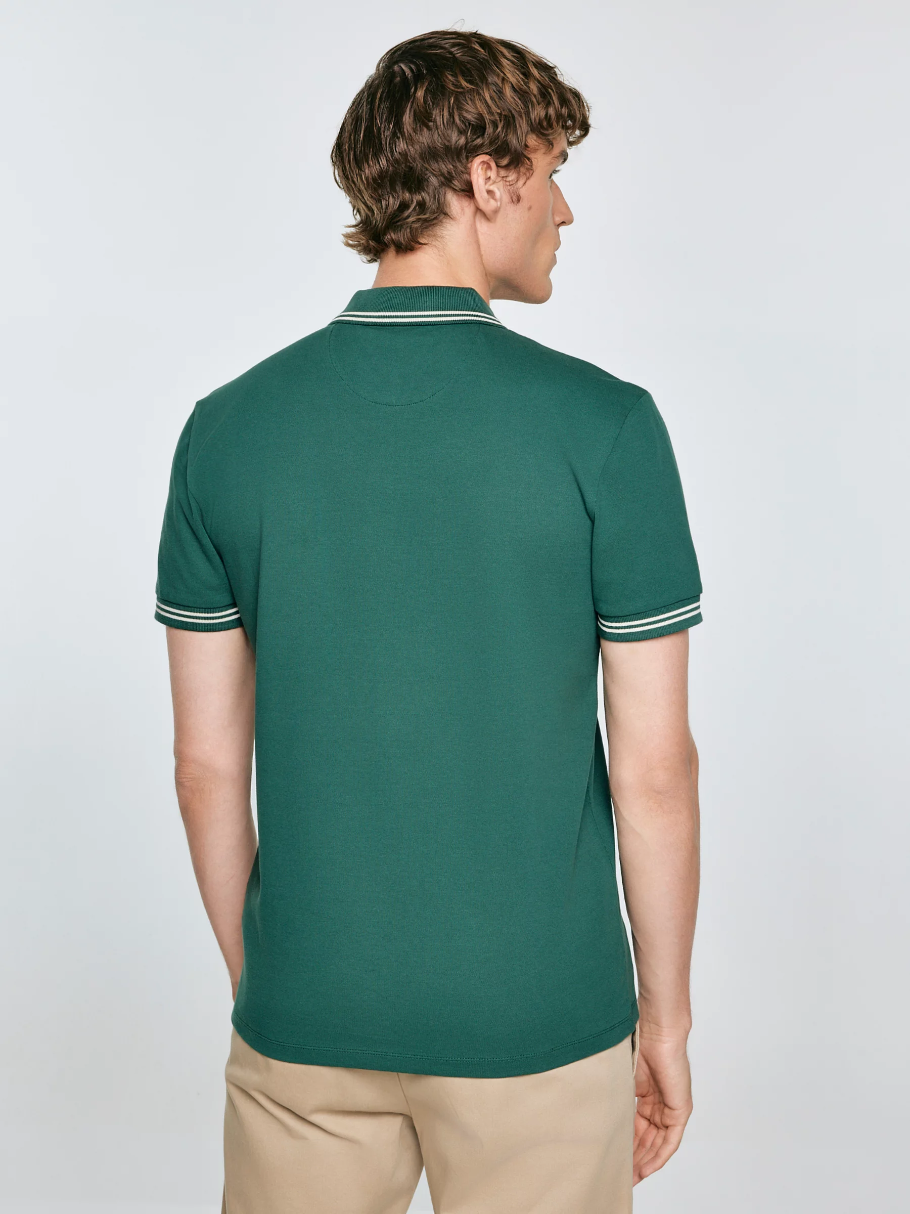 Koszulka męska polo zielona Poller 304