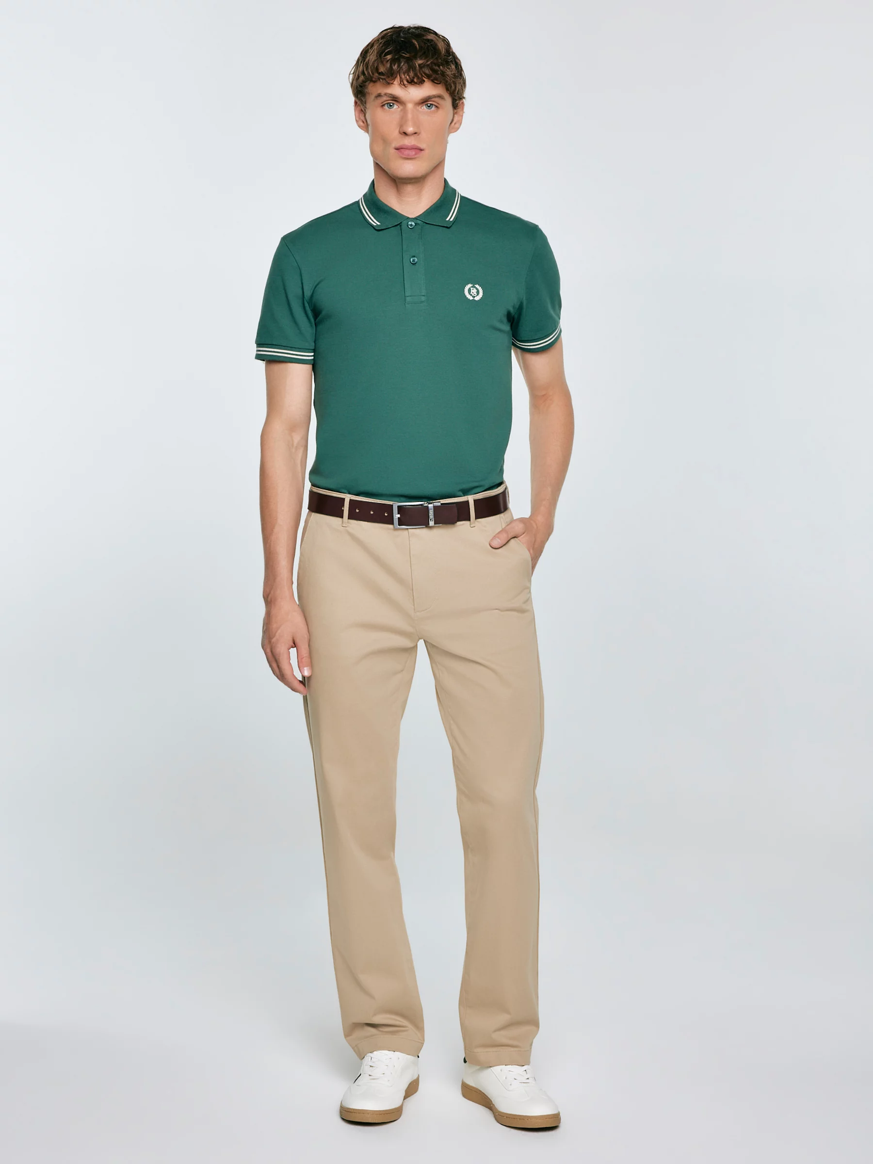 Koszulka męska polo zielona Poller 304