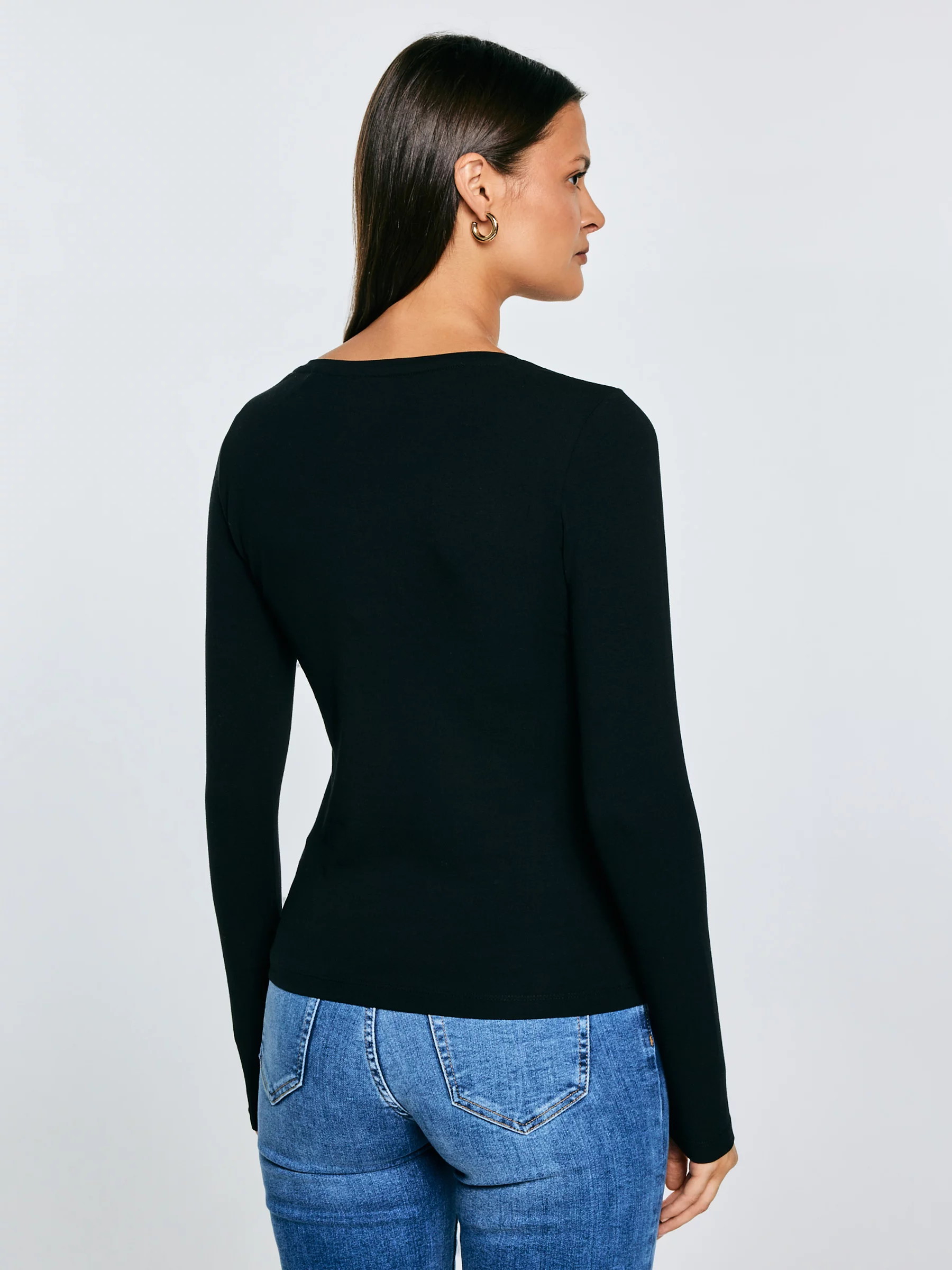 Bluzka damska z bawełny supima czarna Supiclassicala 906