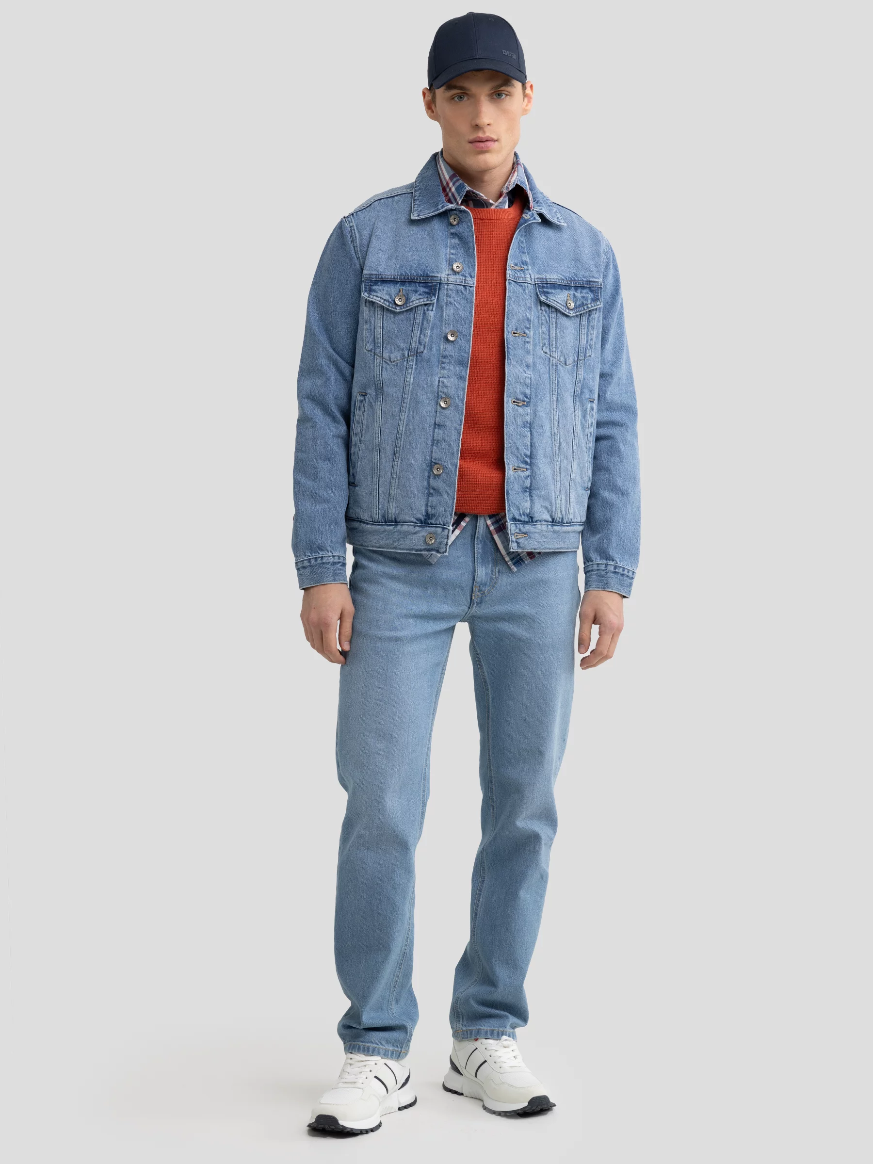 Sweter męski bawełniany pomaraŅczowy Neilon 704