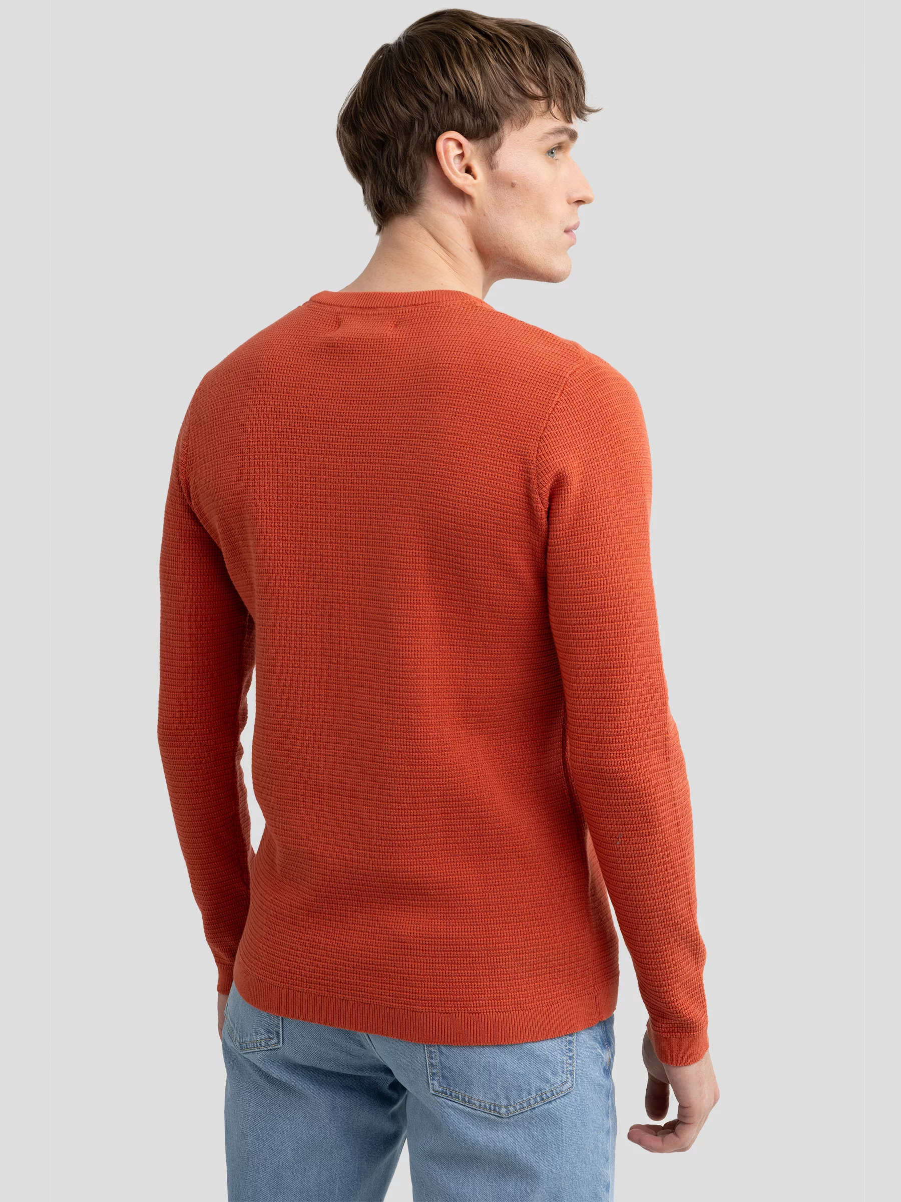 Sweter męski bawełniany pomaraŅczowy Neilon 704