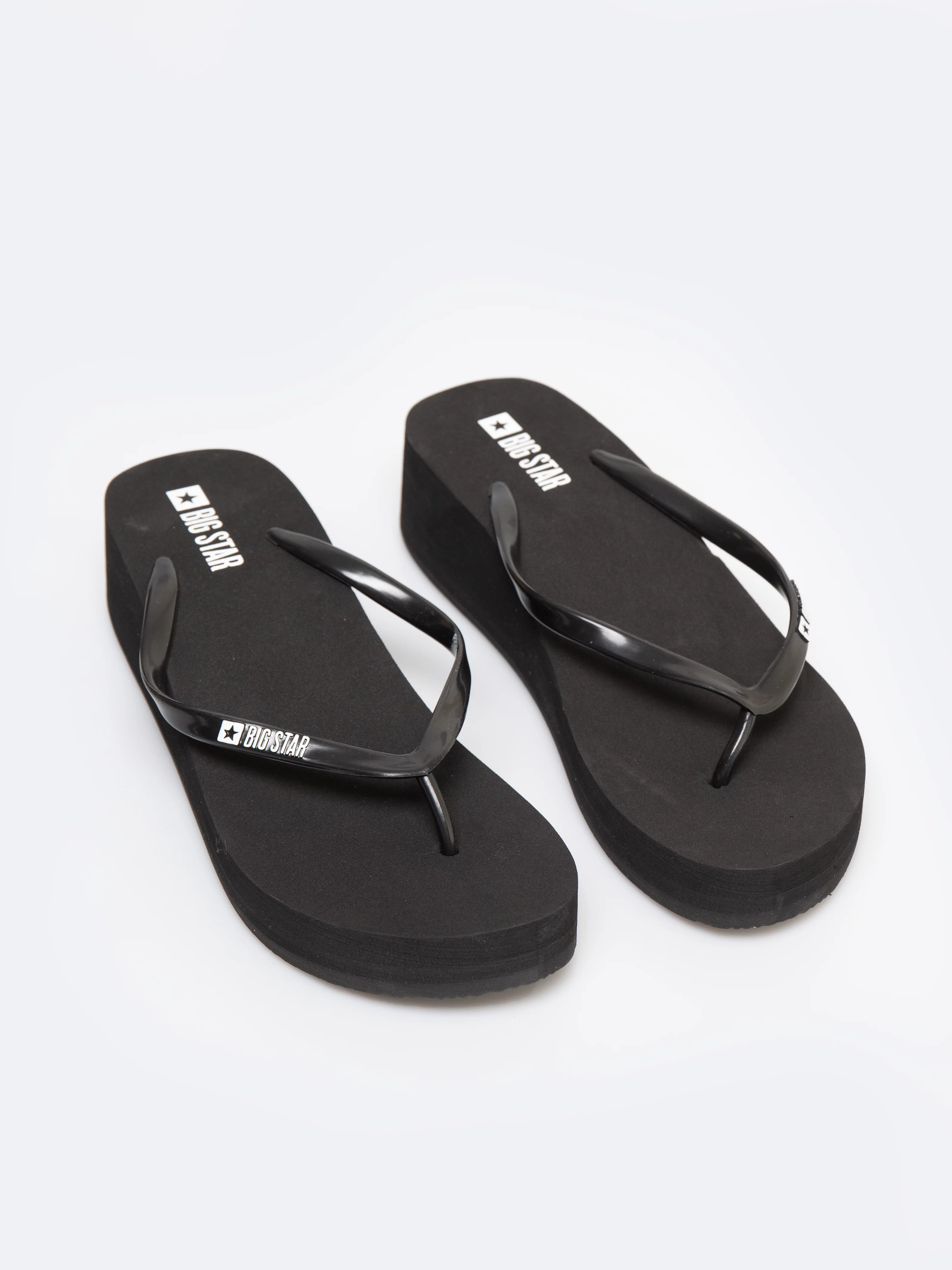 Japonki damskie na platformie czarne RR274A549 906