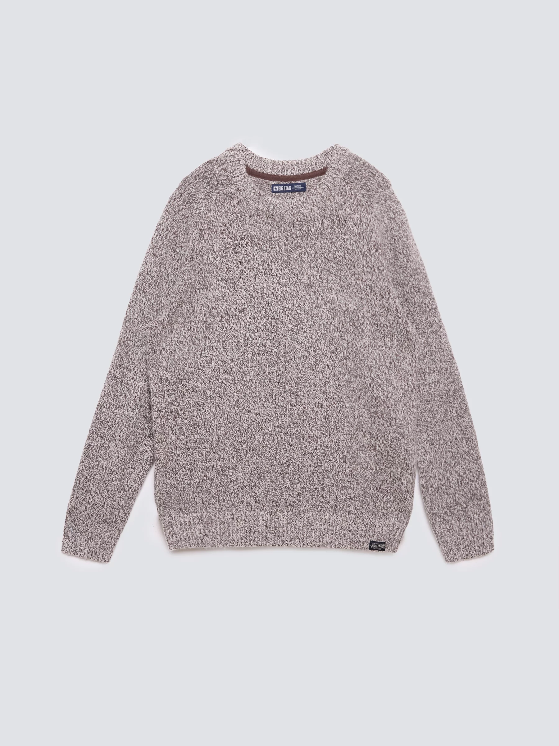 Sweter męski melanżowy brązowy Waltero 804