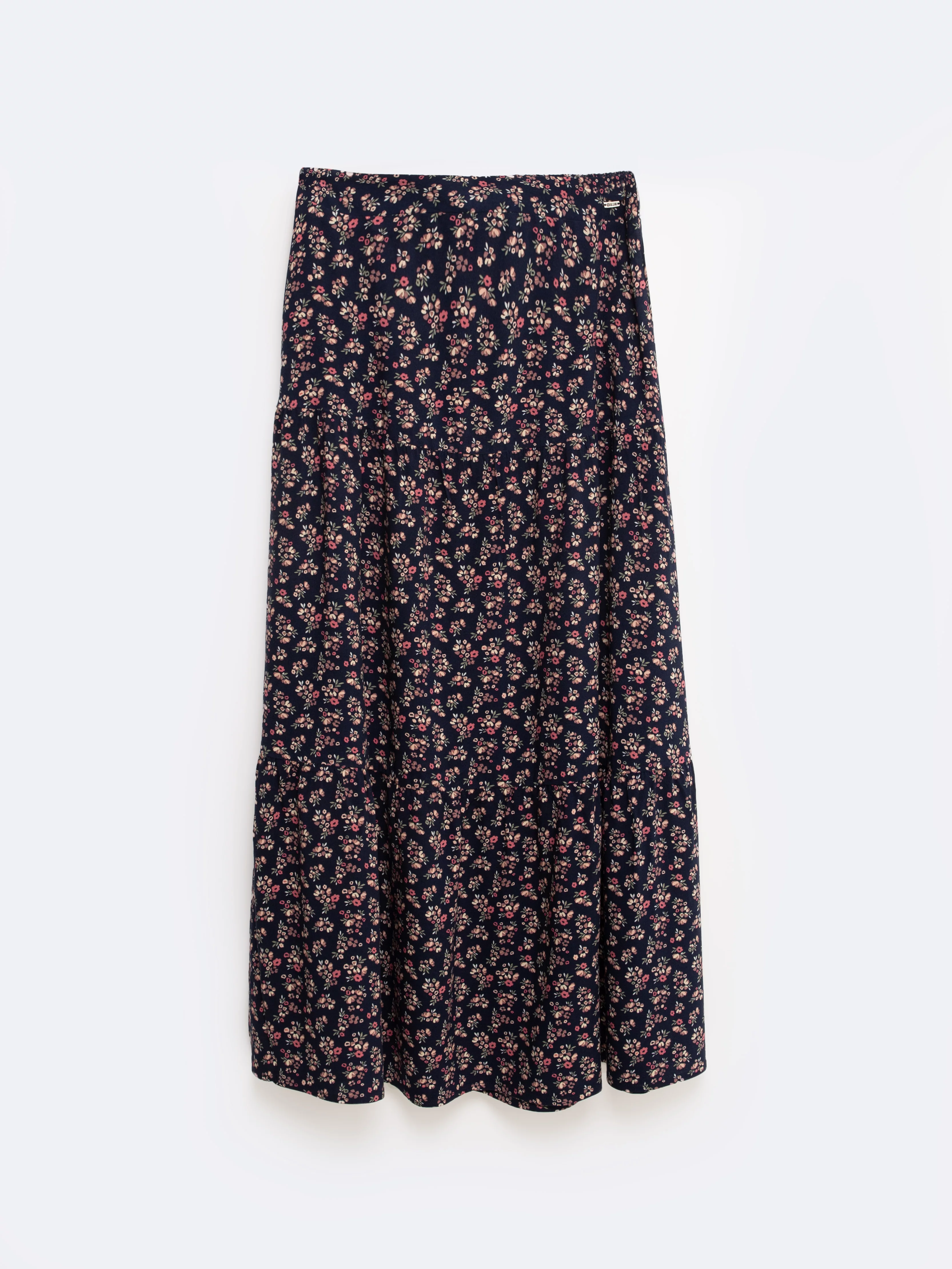 Spódnica damska midi z wiskozy z motywem kwiatowym Vendi 000