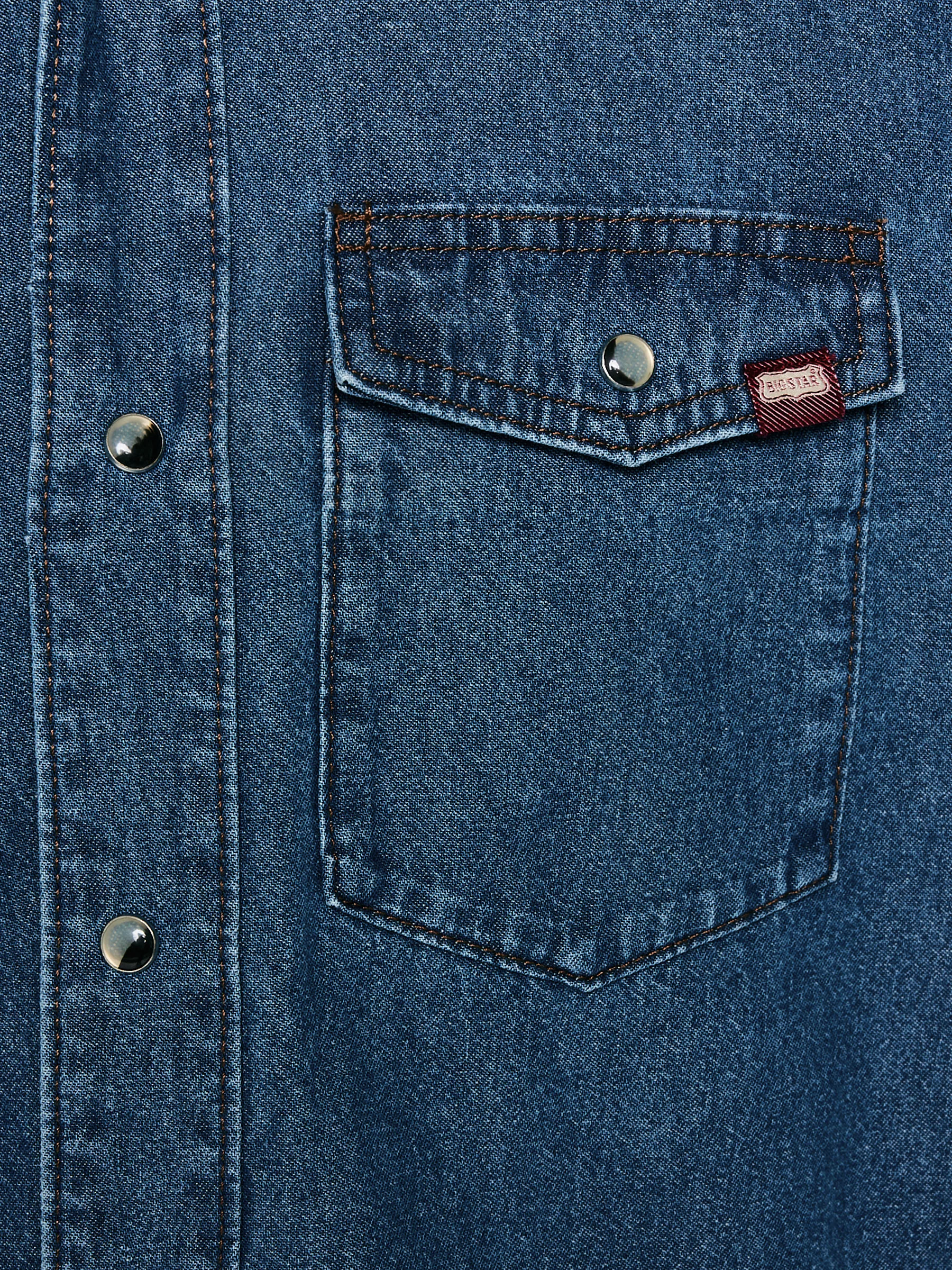 Koszula chłopięca jeansowa niebieska Western 121