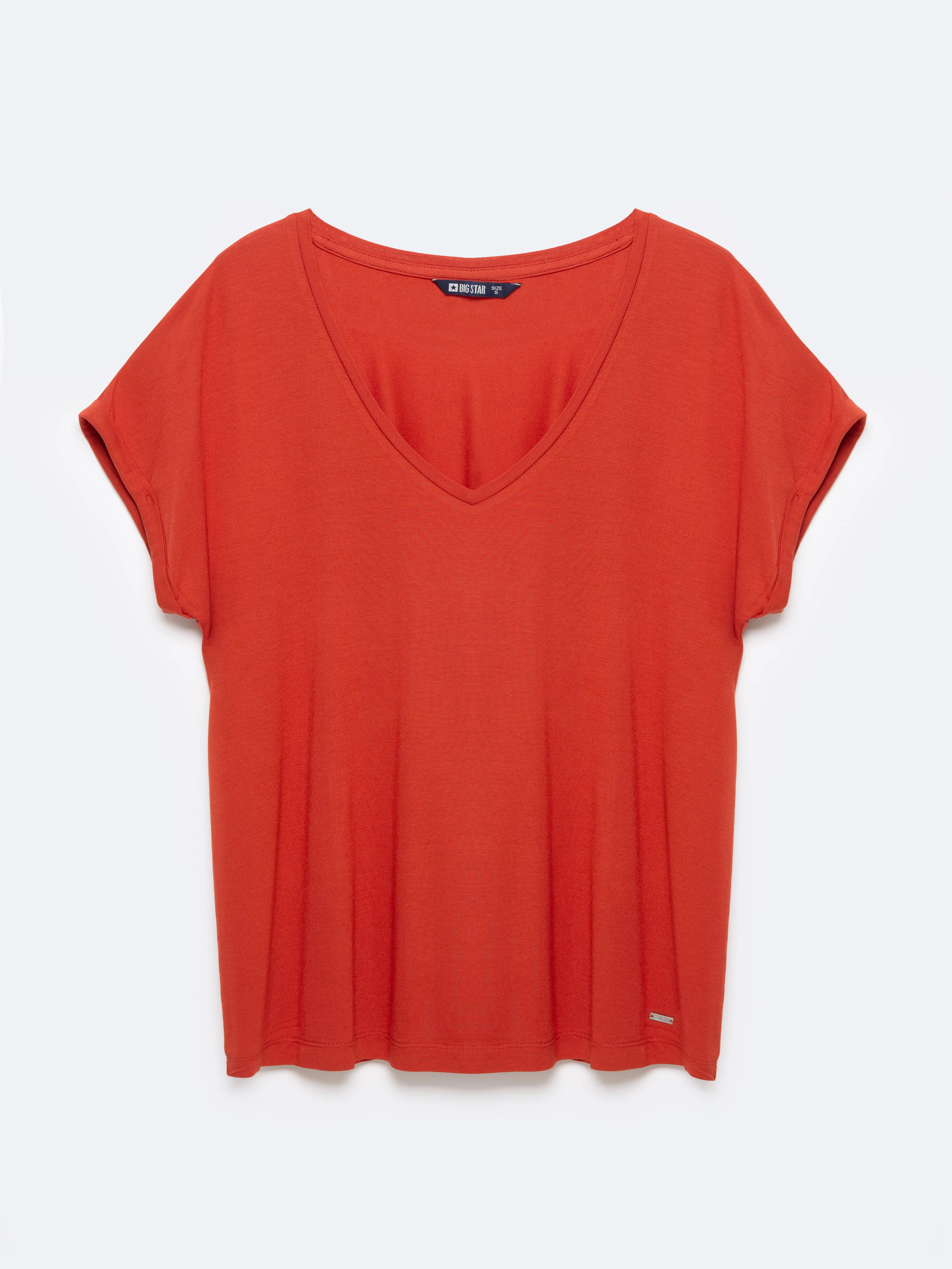 Koszulka damska o luźnym kroju czerwona Valeria 704