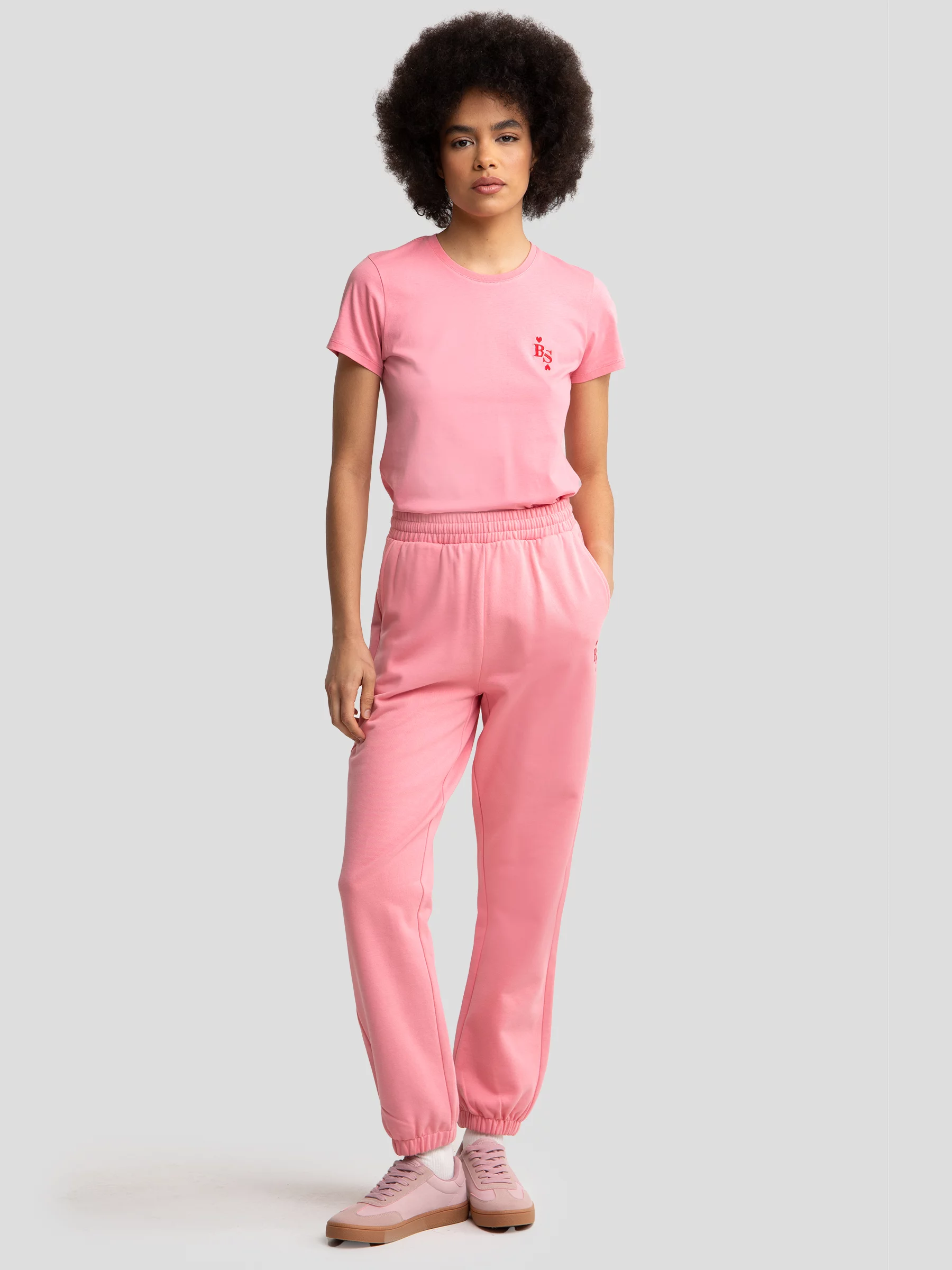 Spodnie damskie dresowe różowe Frejap 600