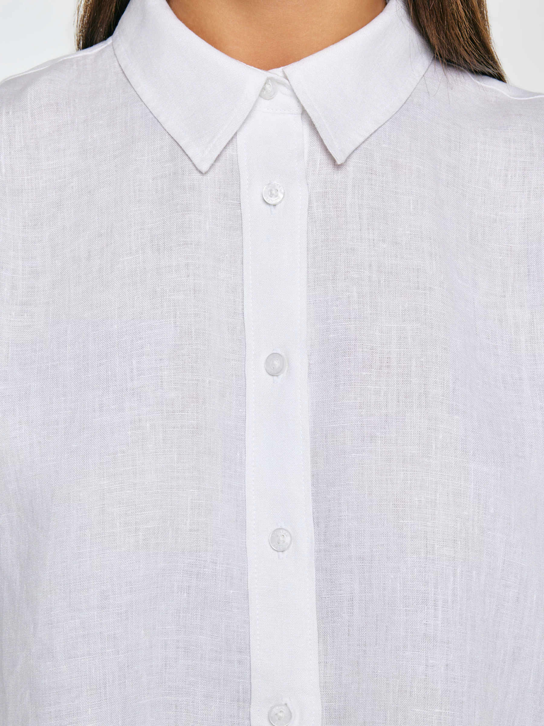 Koszula damska lniana biała Riore 101