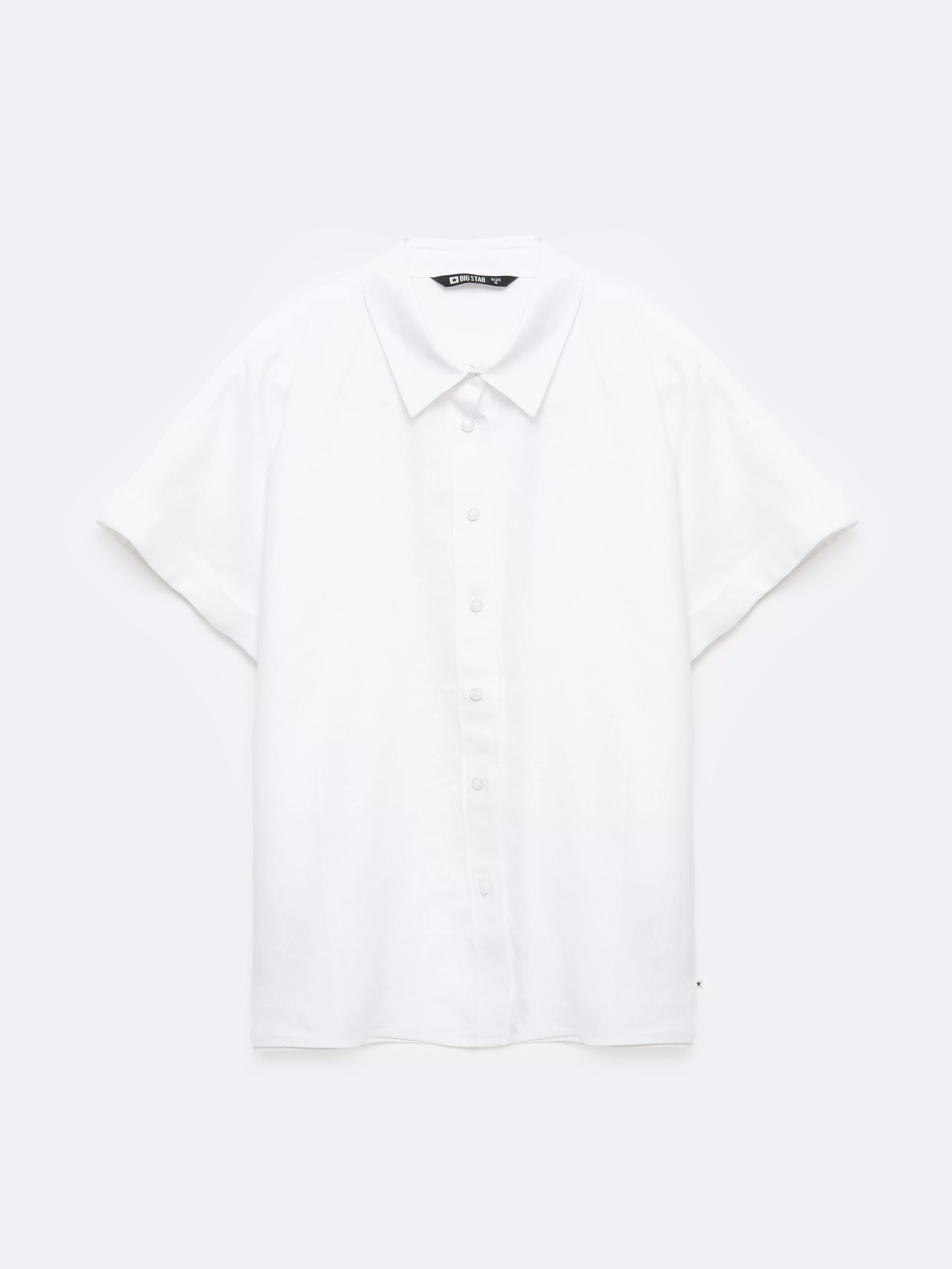 Koszula damska lniana biała Riore 101