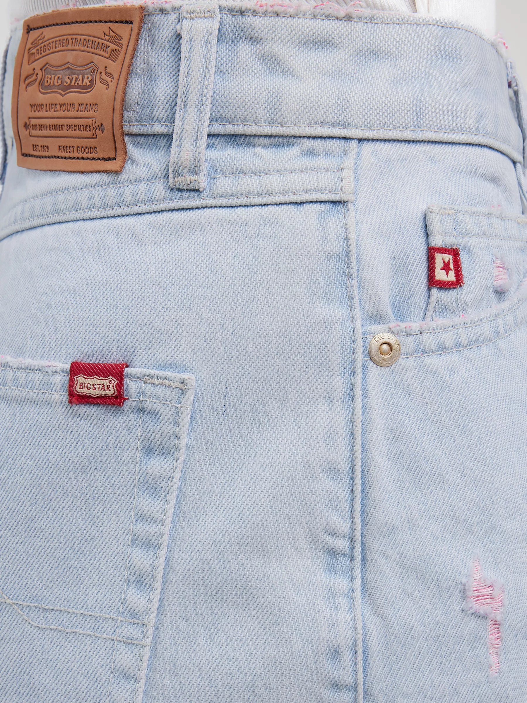 Szorty damskie jeansowe z kolekcji Authentic błękitne Authentic Girl 142