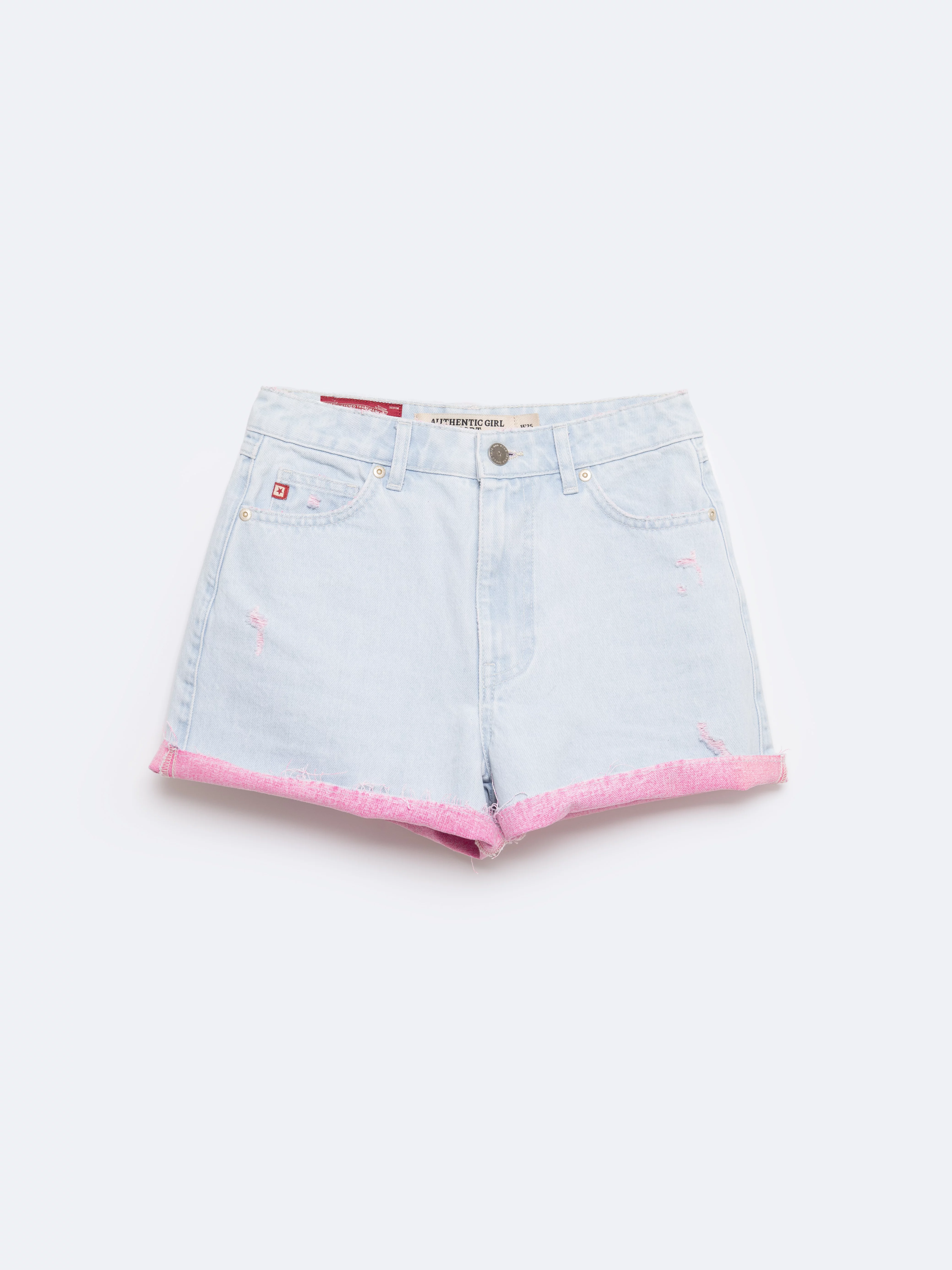 Szorty damskie jeansowe z kolekcji Authentic błękitne Authentic Girl 142